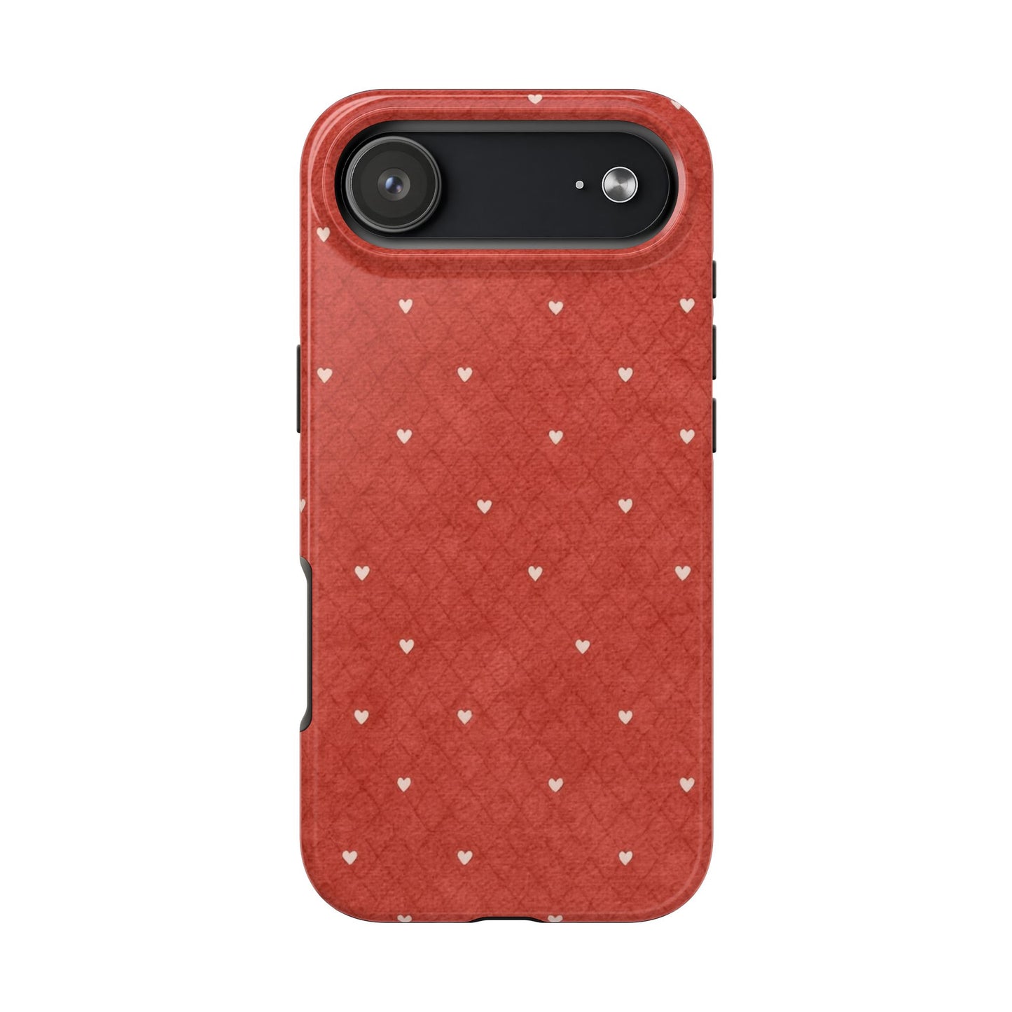 Red Quilted Hearts - Protective Phone Case