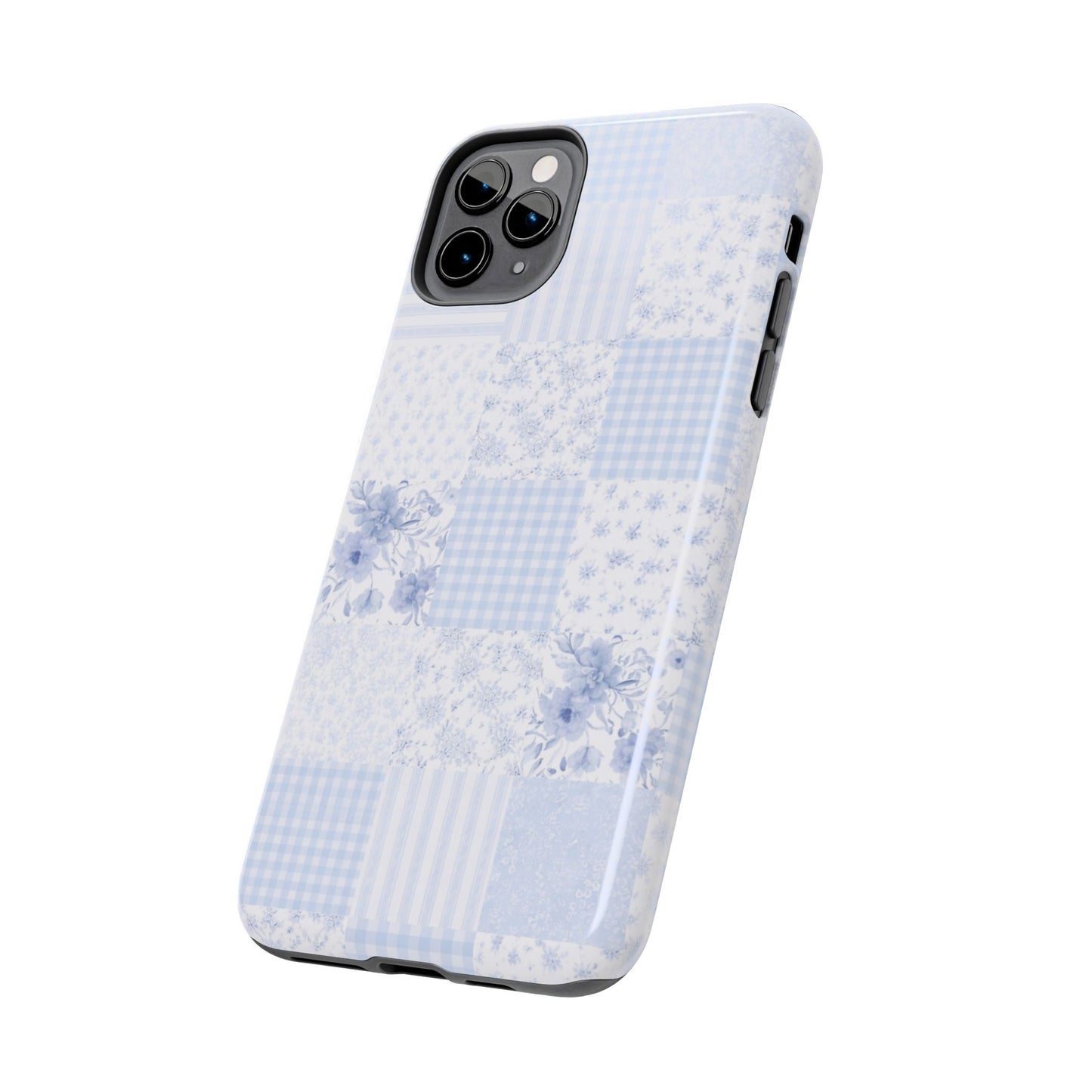Baby Blue Plaid - Protective Phone Case