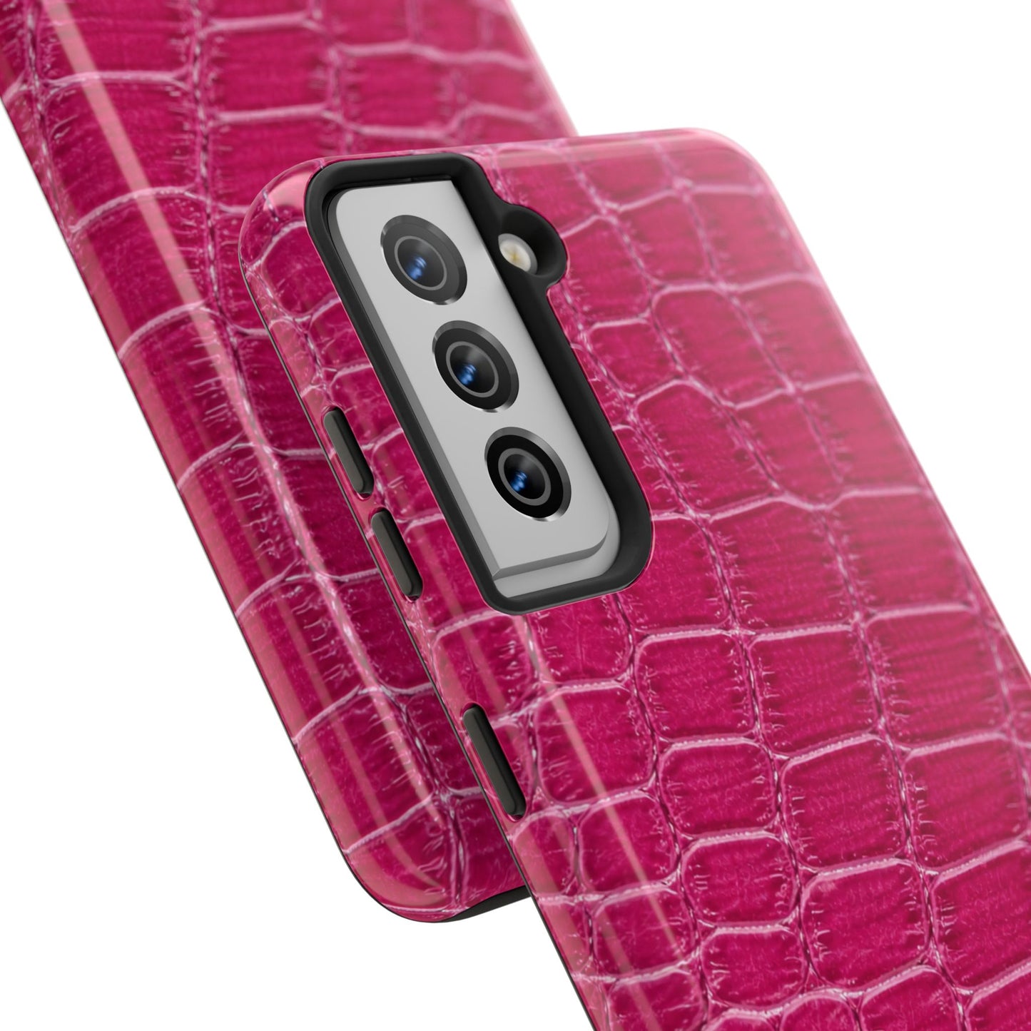 Pink Crocodile Pattern - Protective Phone Case