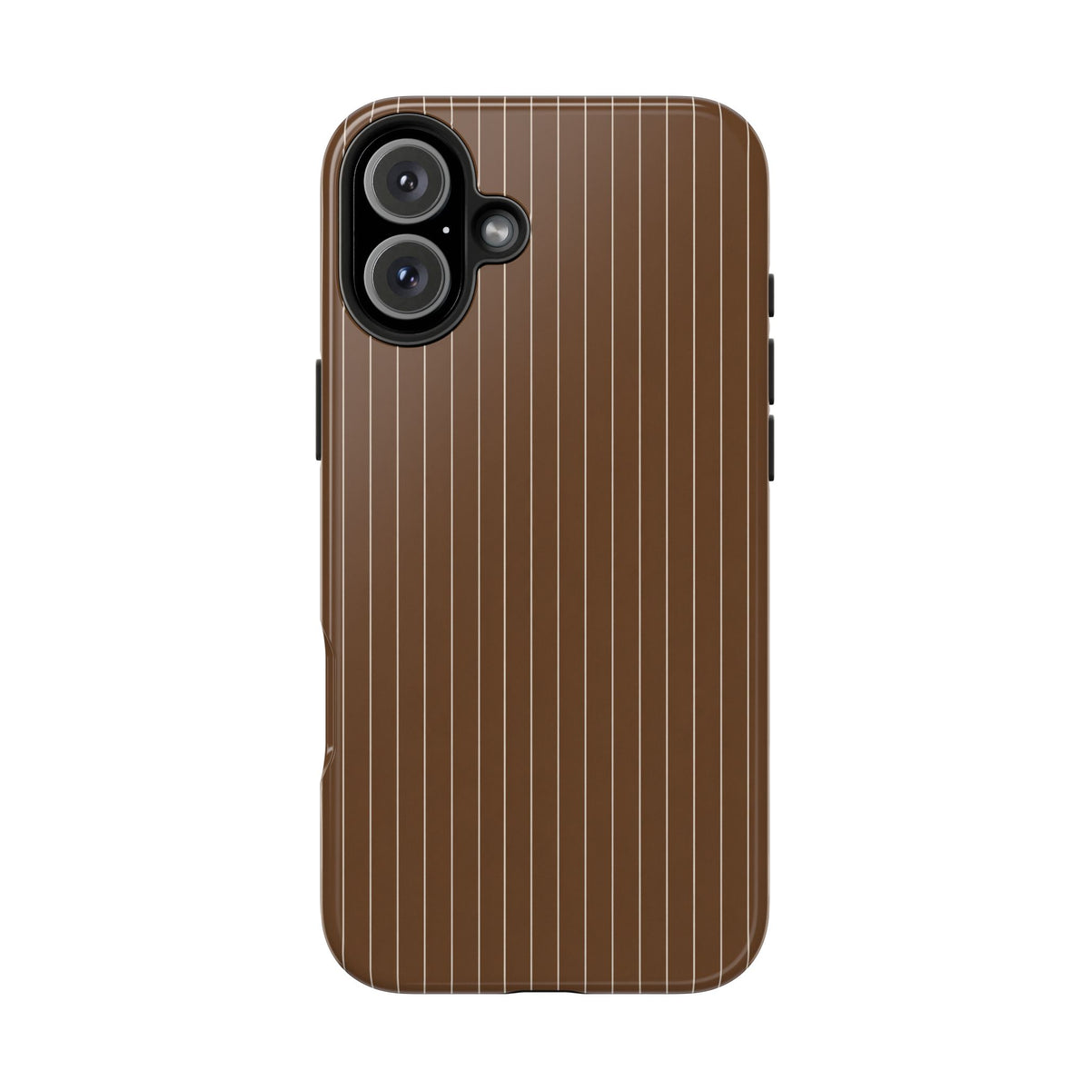 Brown Pinstripe - Protective Phone Case