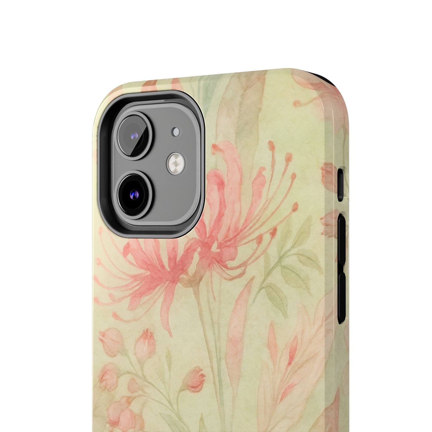 Pink Mint Floral - Protective Phone Case
