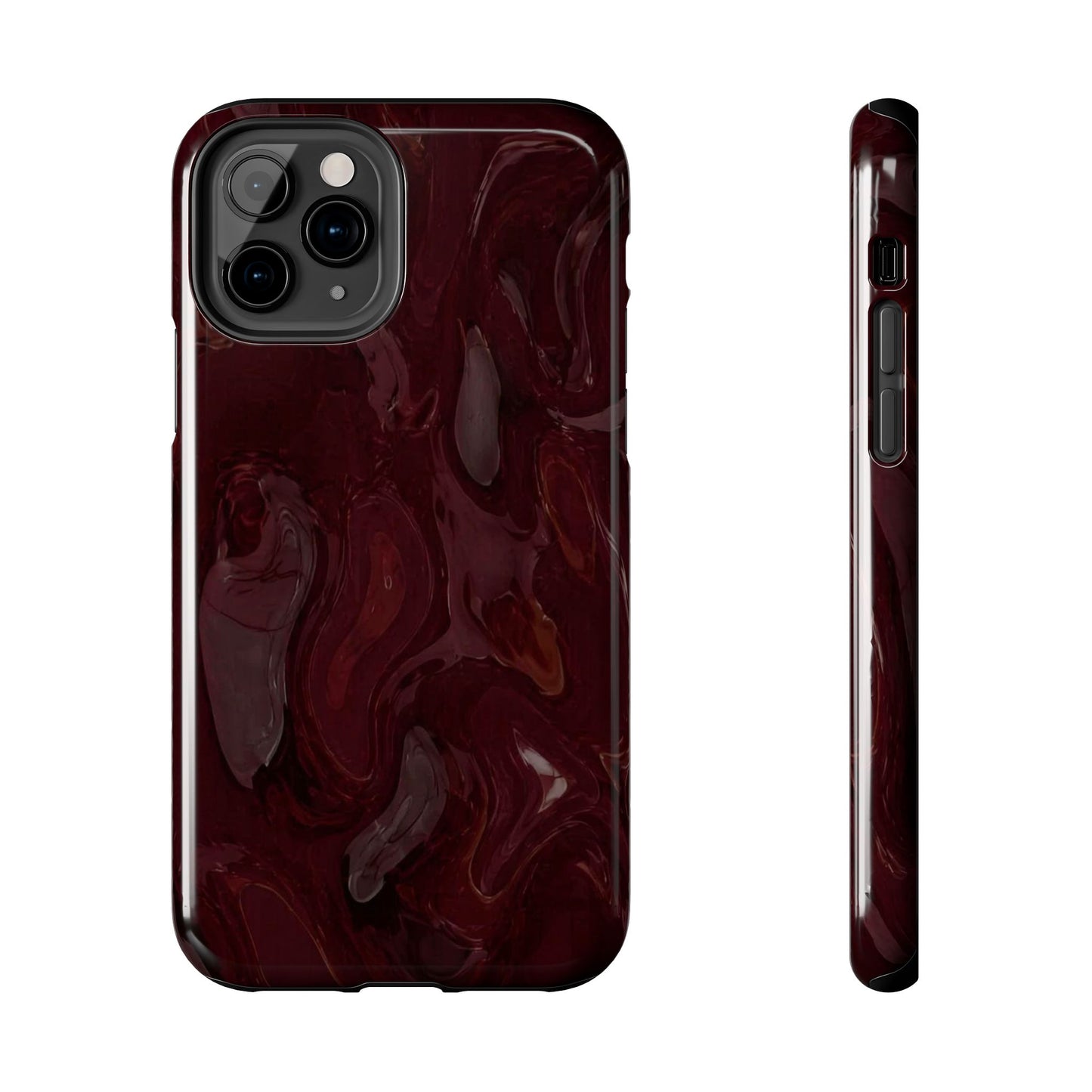 Glossy Maroon - Protective Phone Case