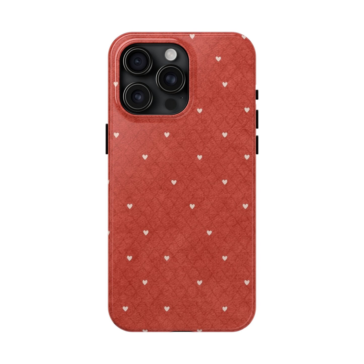 Red Quilted Hearts - Protective Phone Case