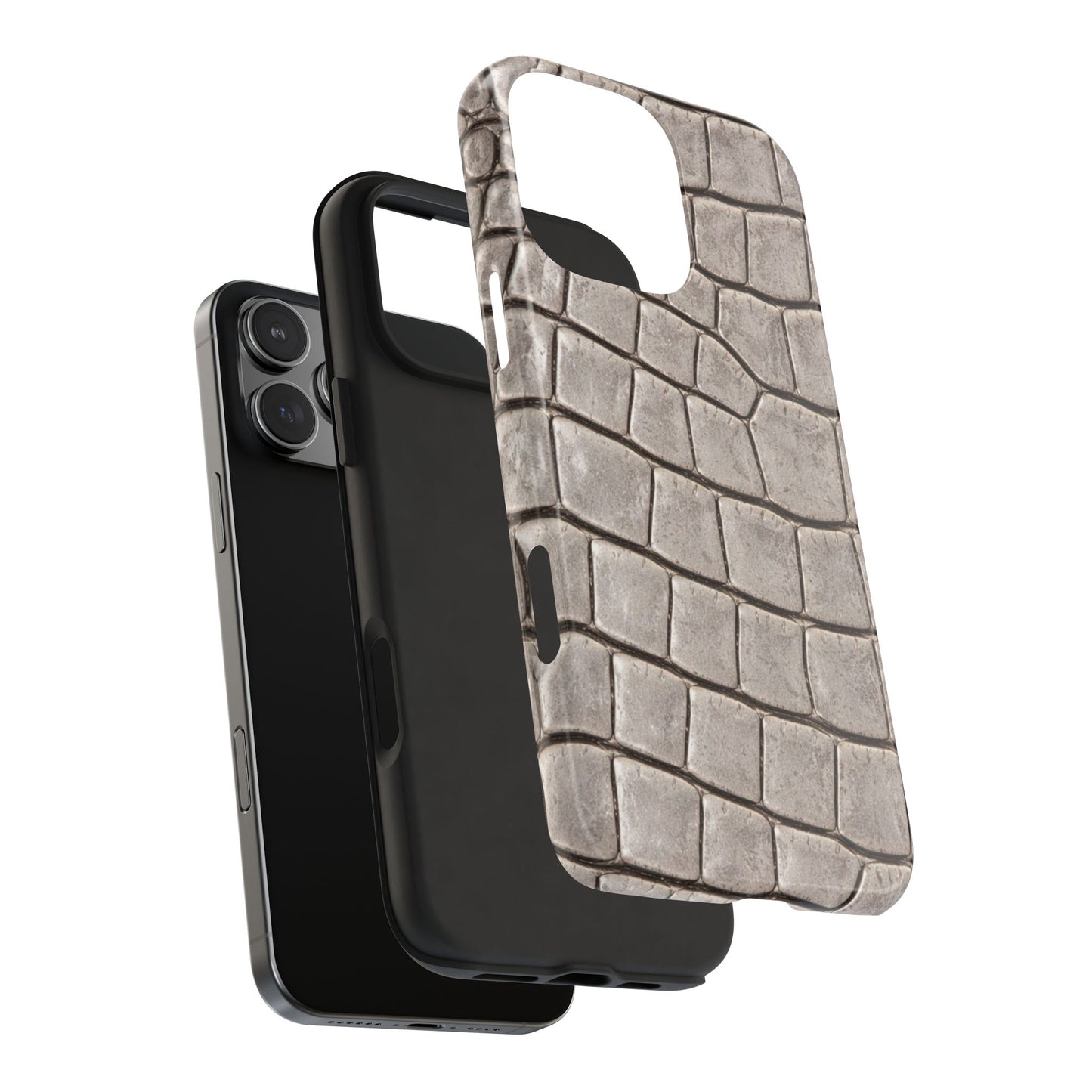 2000s Grey Crocodile - Protective Phone Case