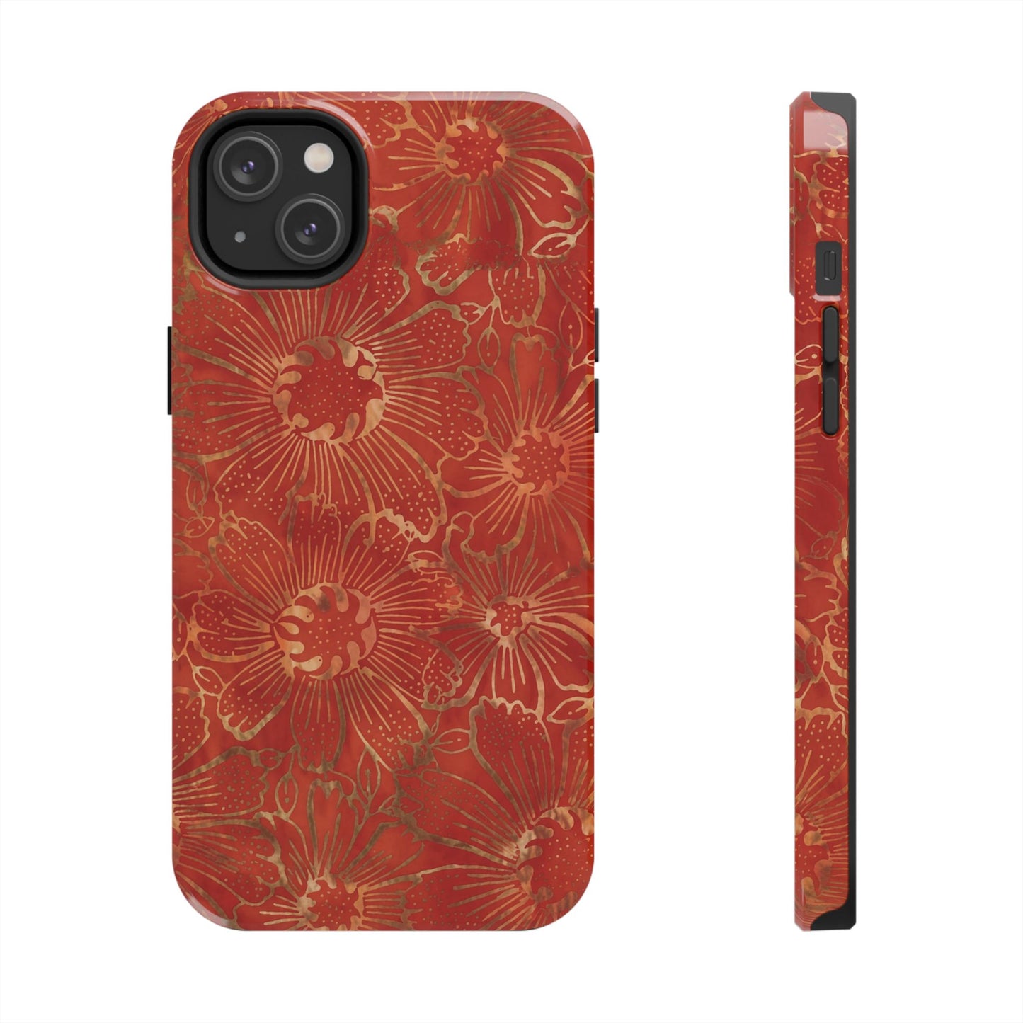 Radiant Red Florals - Protective Phone Case