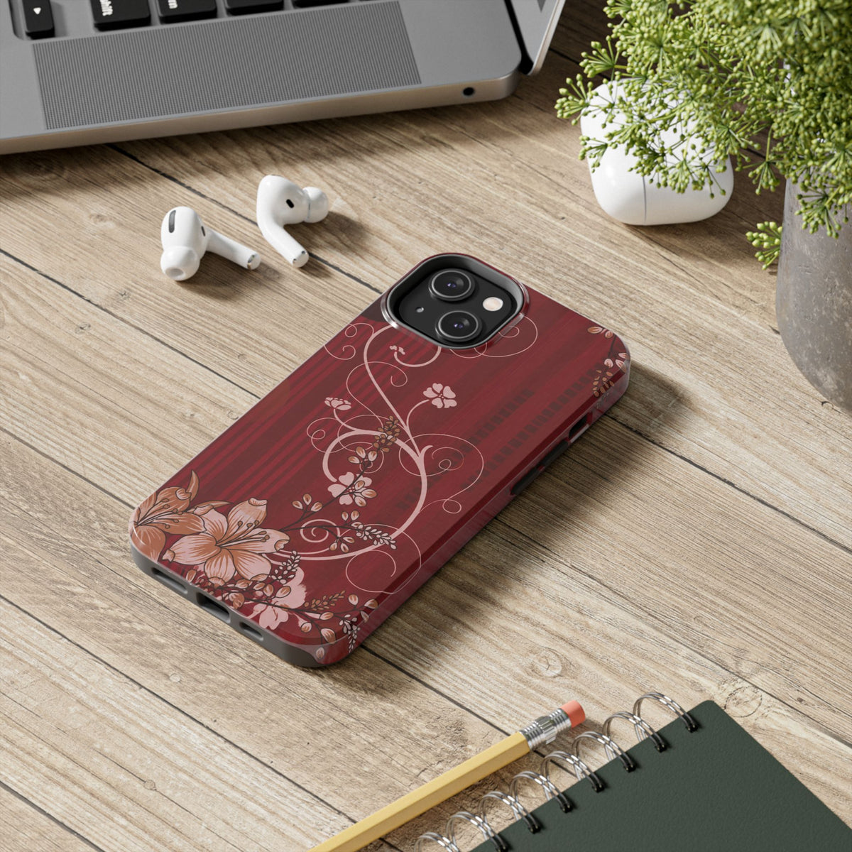 Crimson Bloom - Protective Phone Case