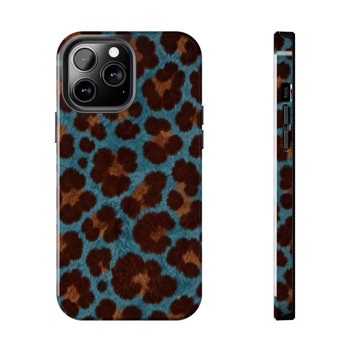 Teal Leopard - Protective Phone Case