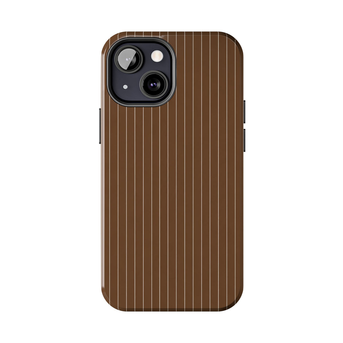 Brown Pinstripe - Protective Phone Case