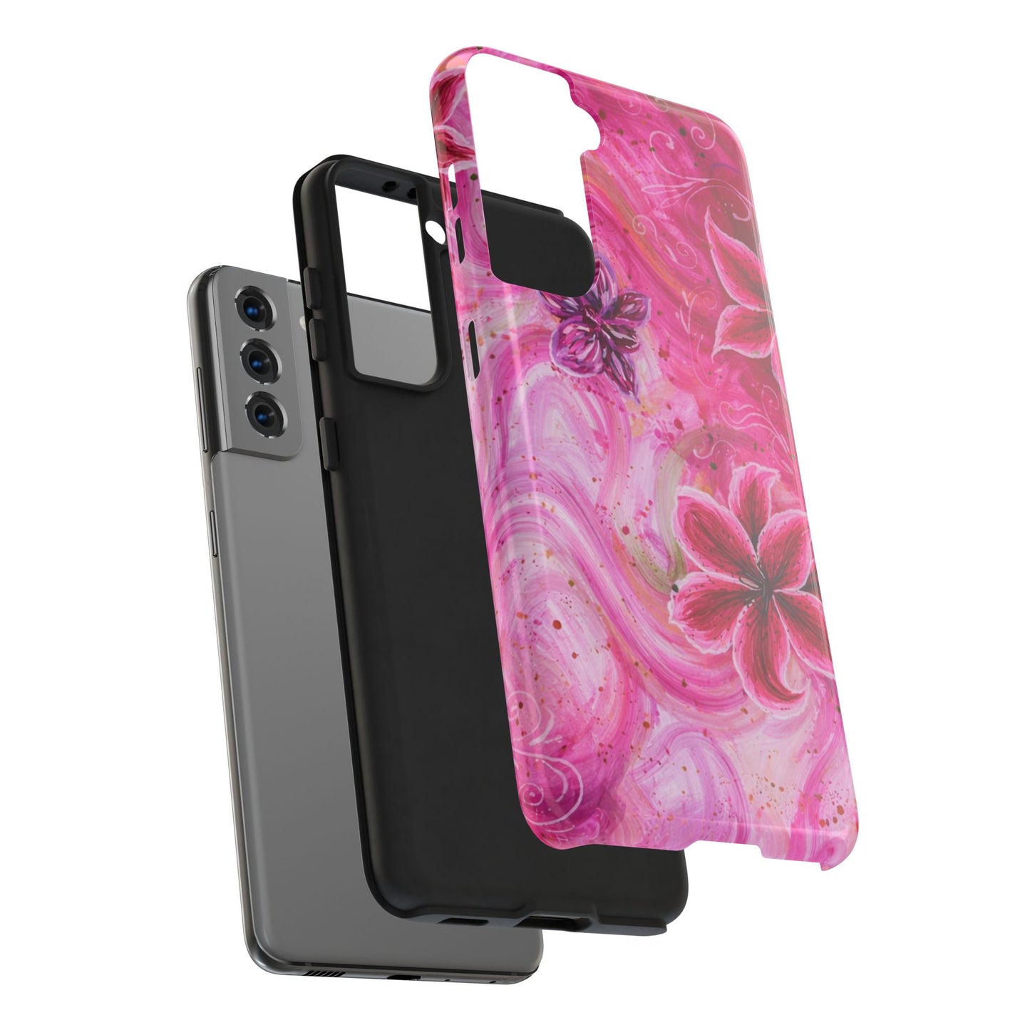 Watercolor Hibiscus - Protective Phone Case