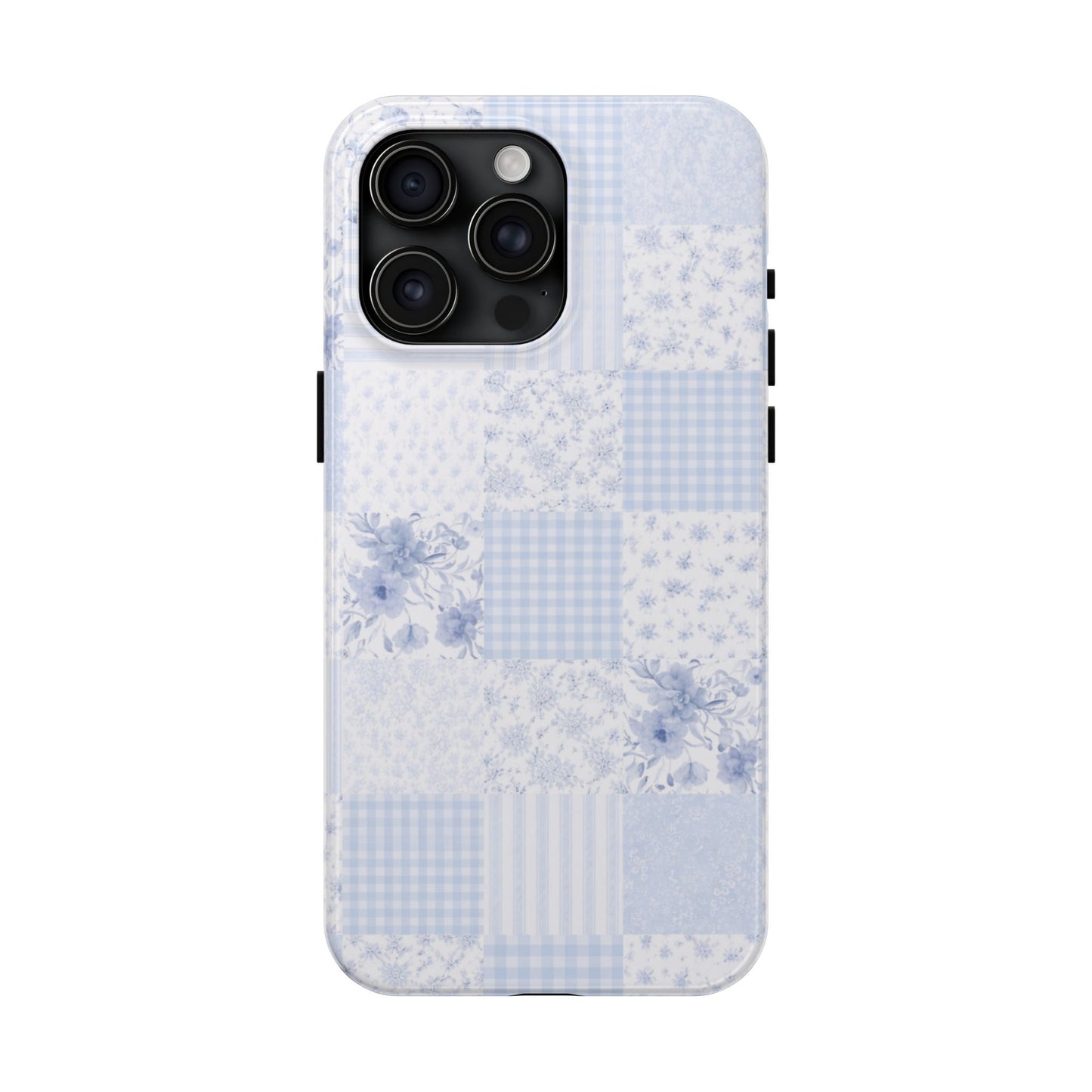 Baby Blue Plaid - Protective Phone Case