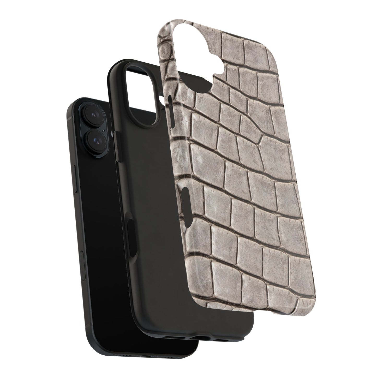 2000s Grey Crocodile - Protective Phone Case