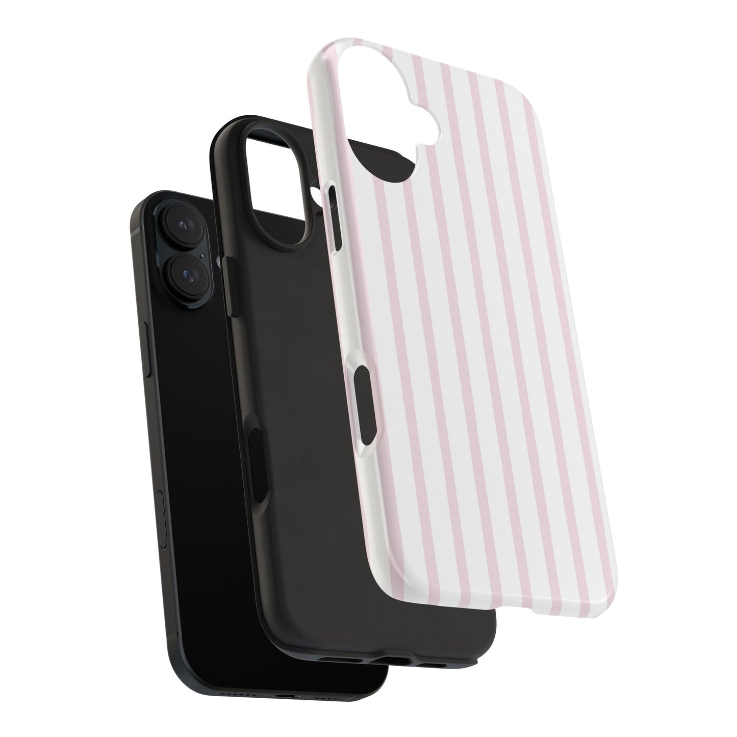 Pink Vertical Stripes - Protective Phone Case
