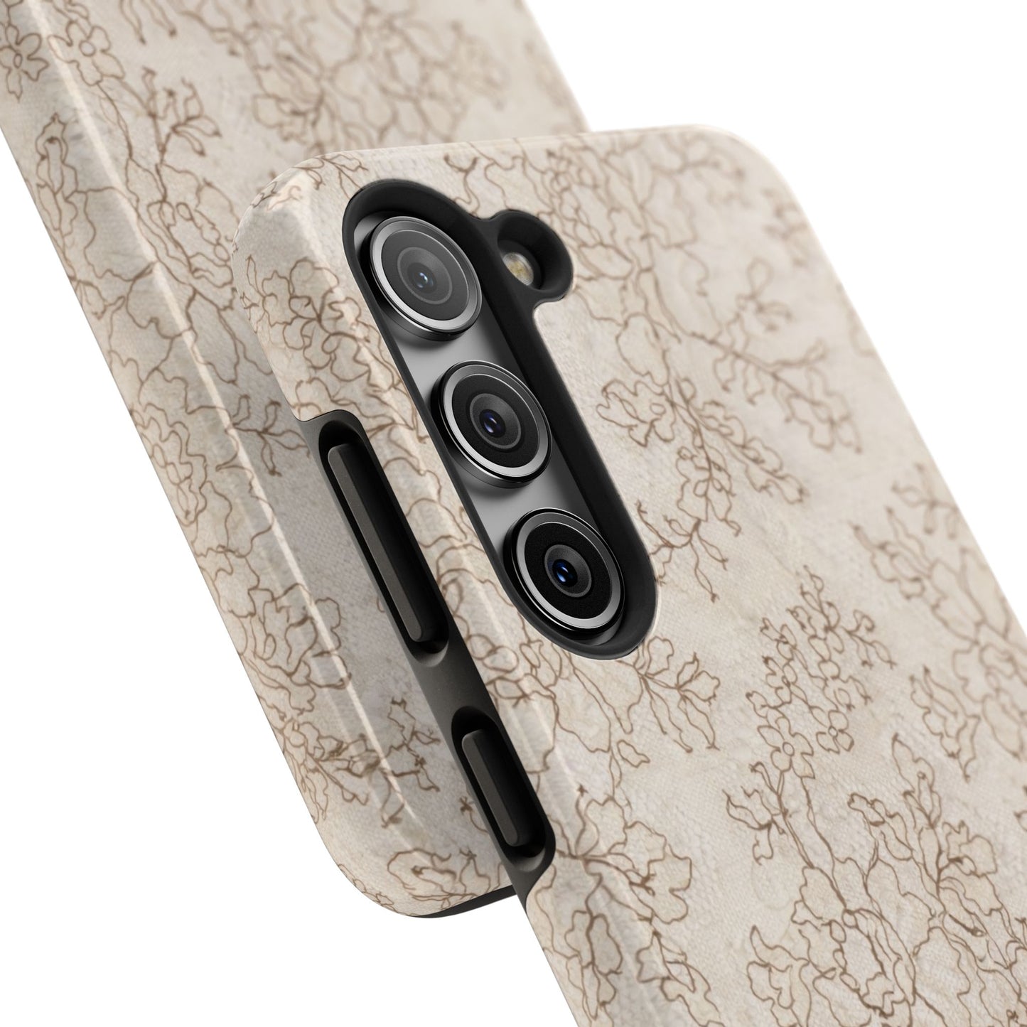 Vintage Beige Lace - Protective Phone Case