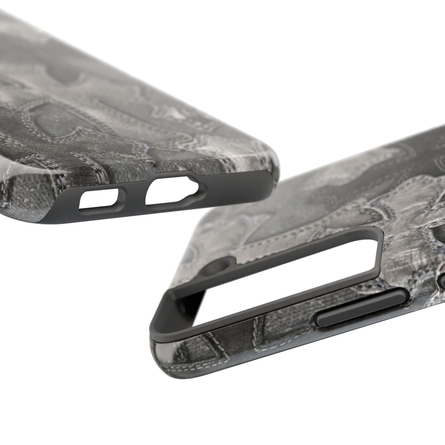 Grey Patchwork Crosses - Protective Phone Case