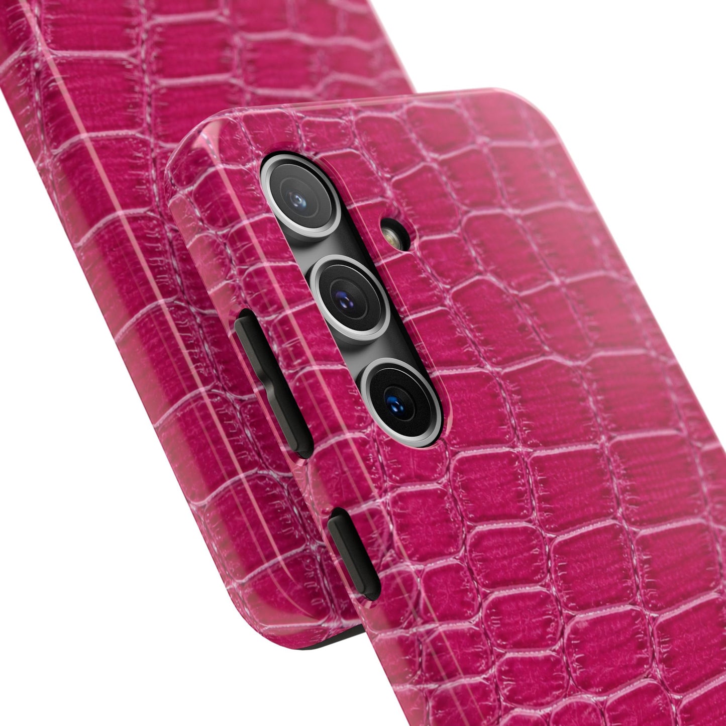 Pink Crocodile Pattern - Protective Phone Case