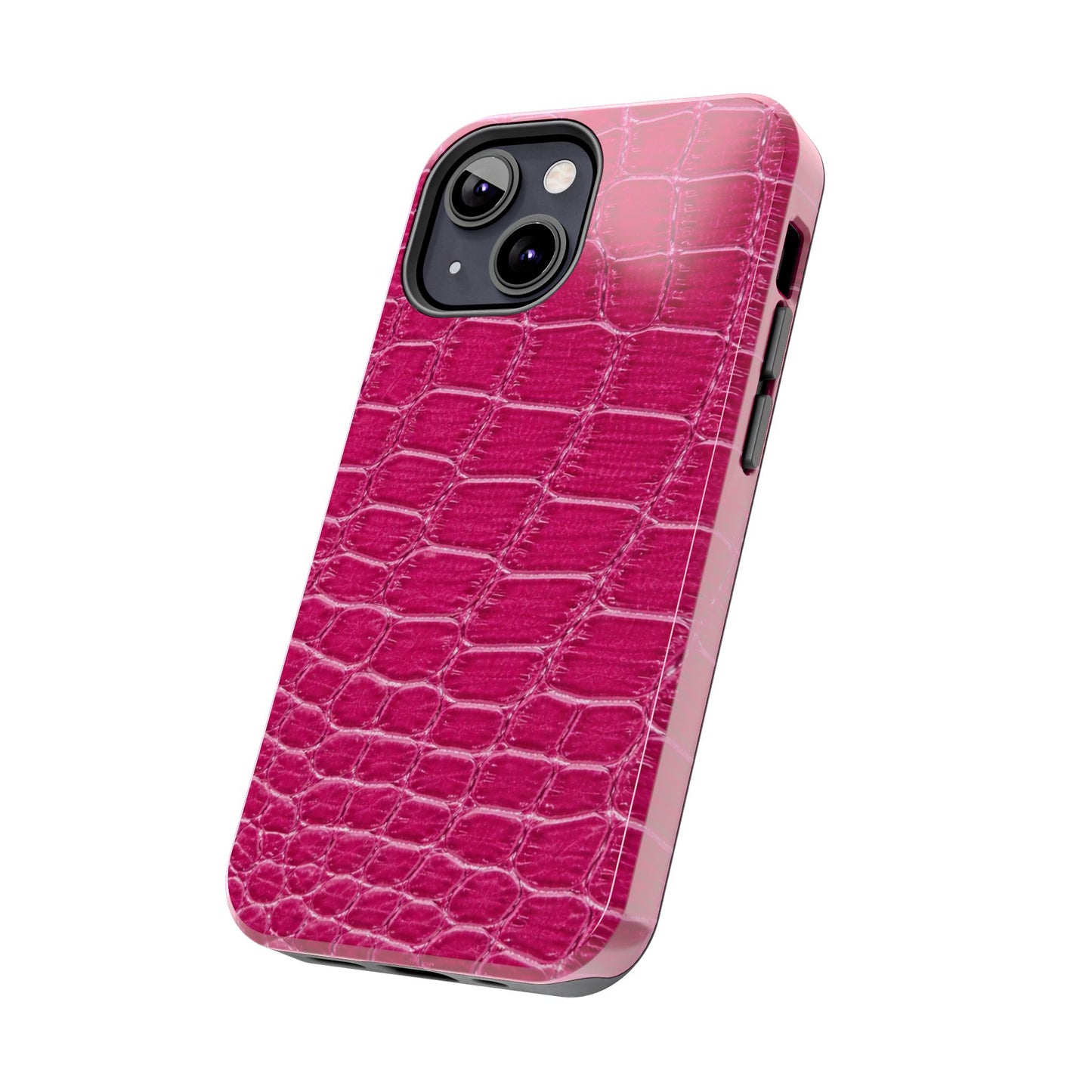 Pink Crocodile Pattern - Protective Phone Case