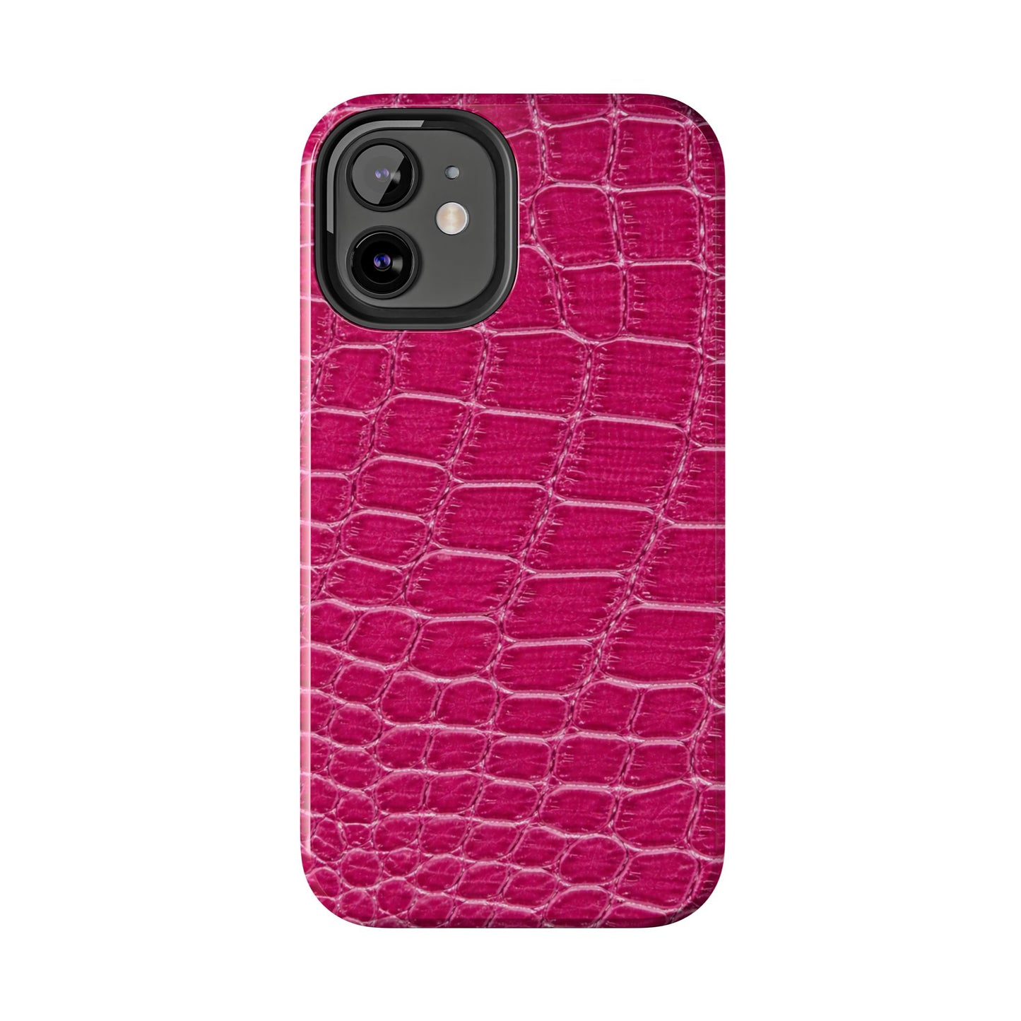 Pink Crocodile Pattern - Protective Phone Case