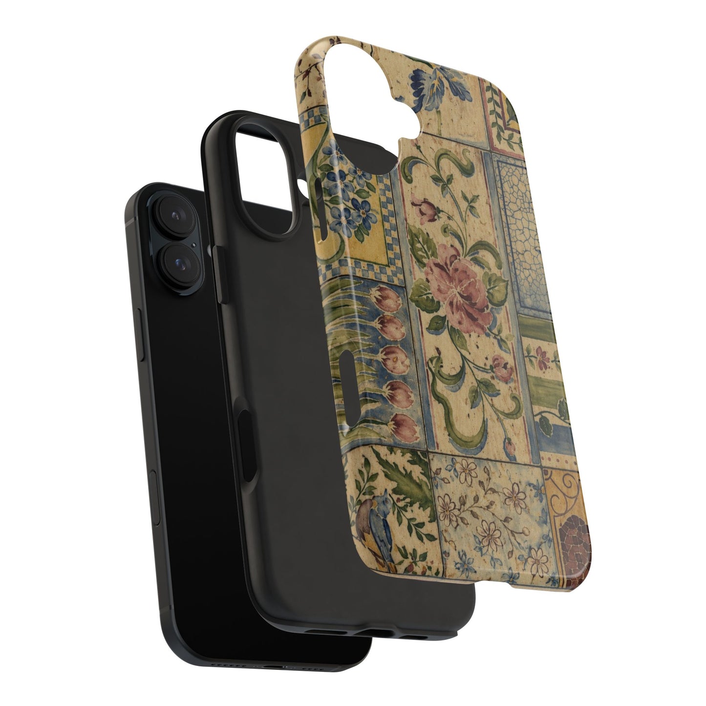 Vintage Floral Patchwork - Protective Phone Case