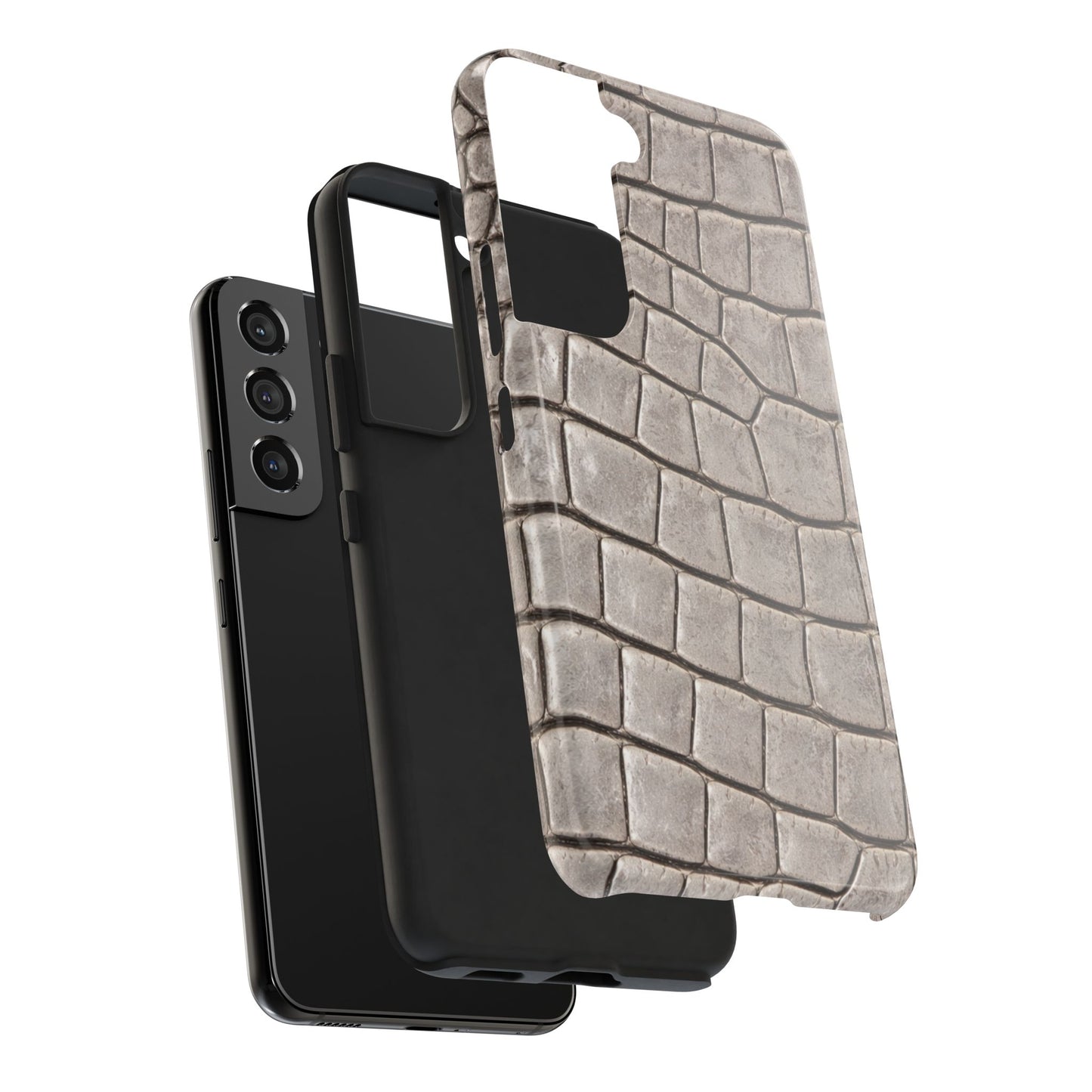 2000s Grey Crocodile - Protective Phone Case