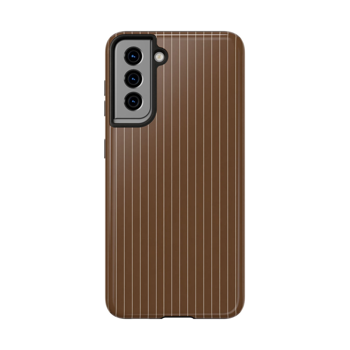 Brown Pinstripe - Protective Phone Case