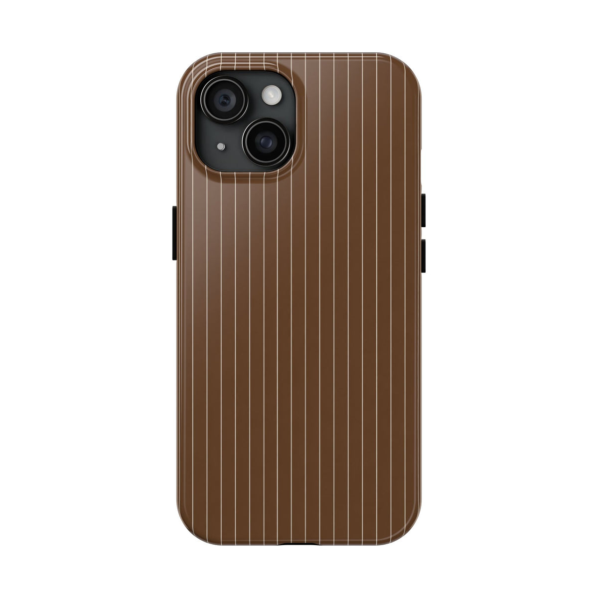 Brown Pinstripe - Protective Phone Case