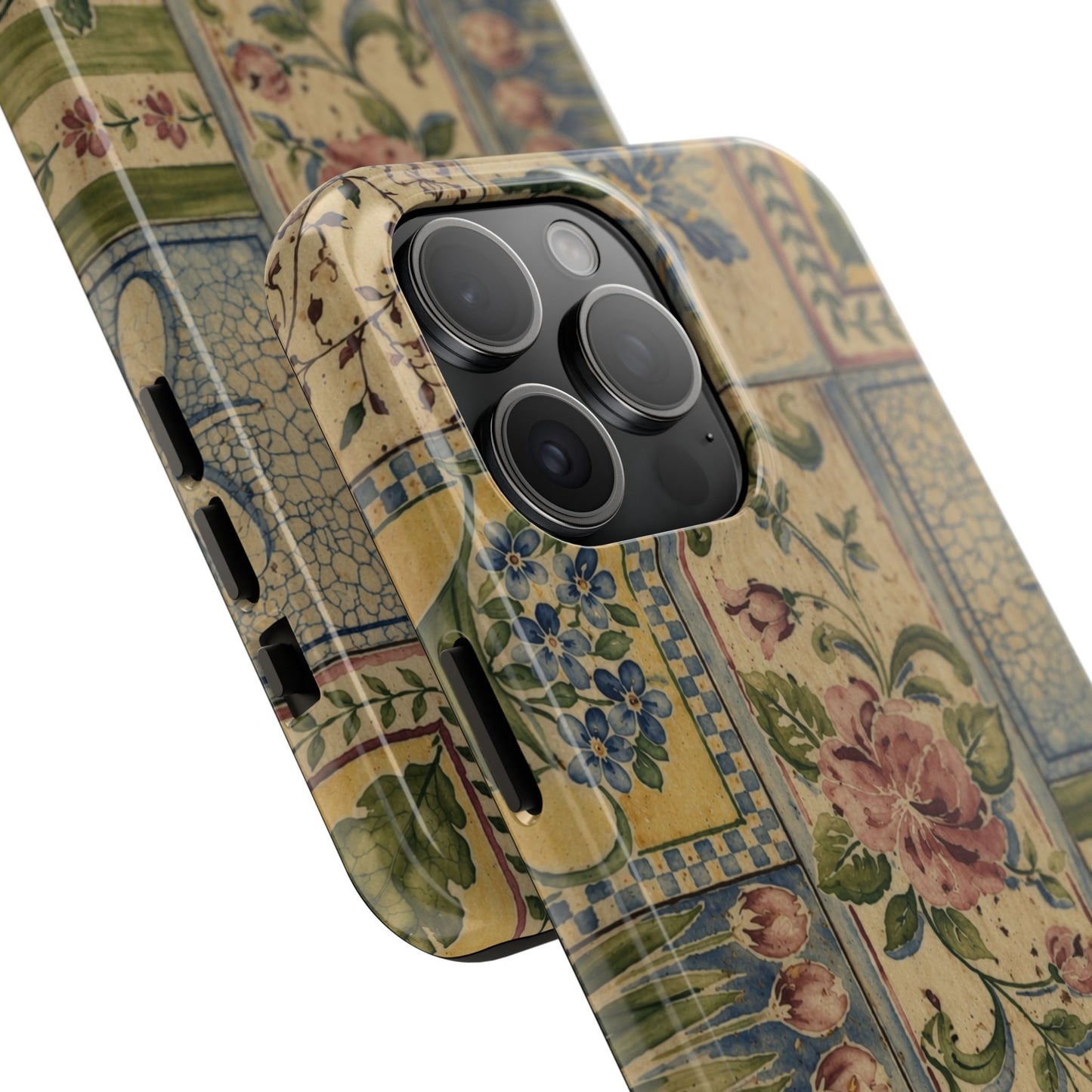 Vintage Floral Patchwork - Protective Phone Case