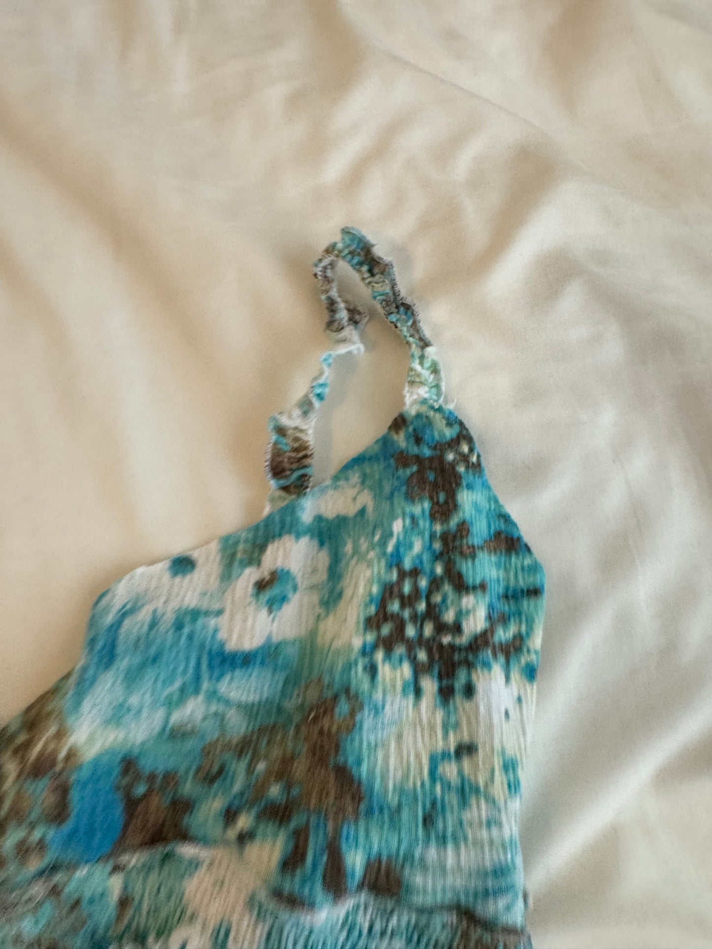 Multicolor Blue Floral Top