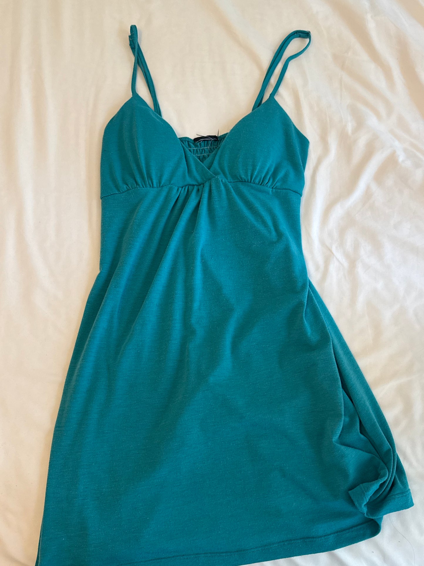 Y2K Teal Dress / Long Top