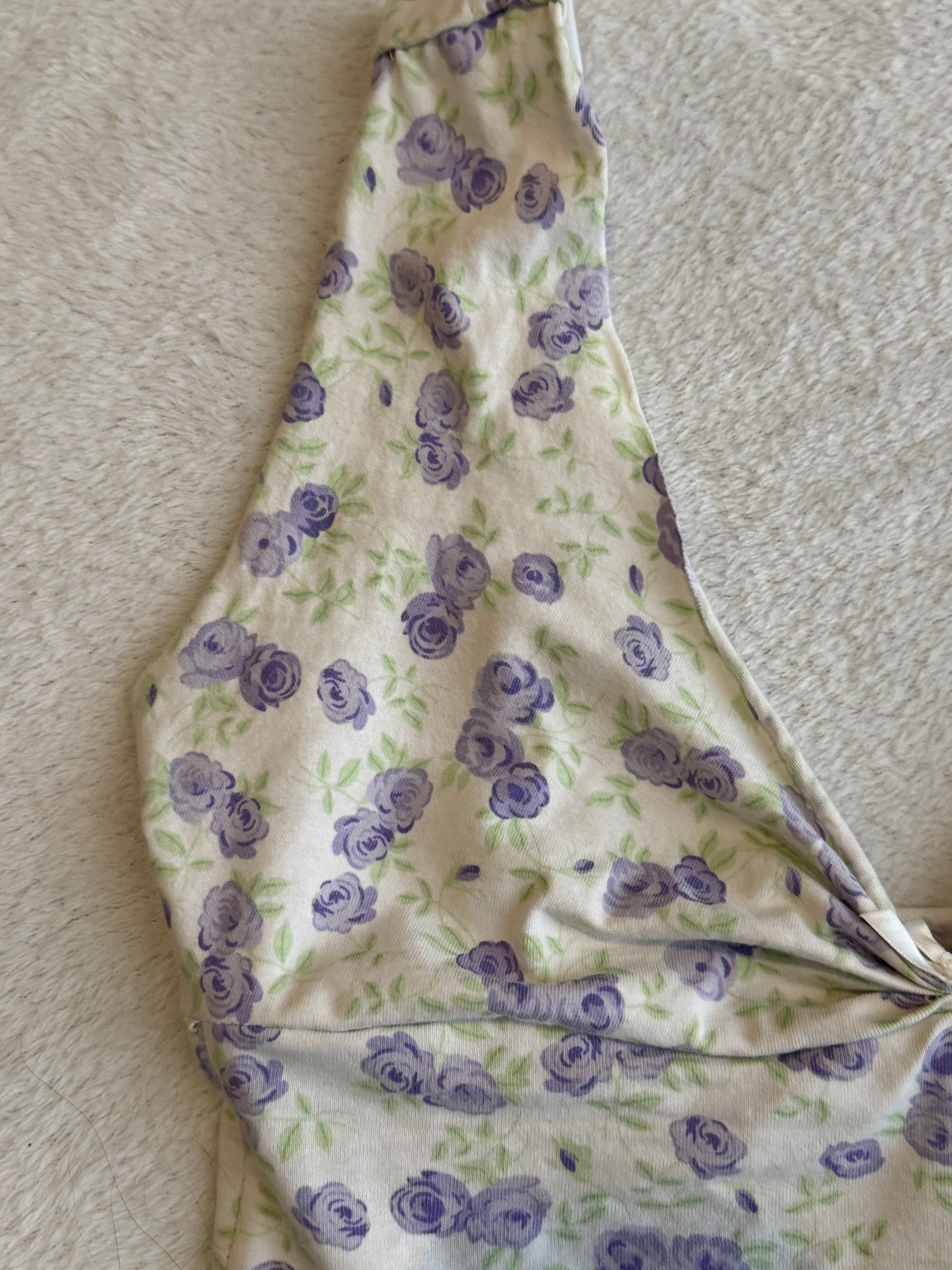 White Floral V-Neck Cami with White Bow