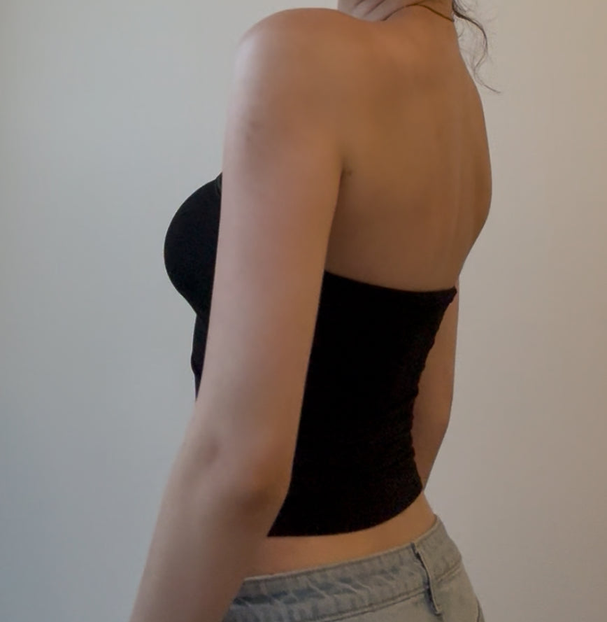 Fitted Black Tube Top