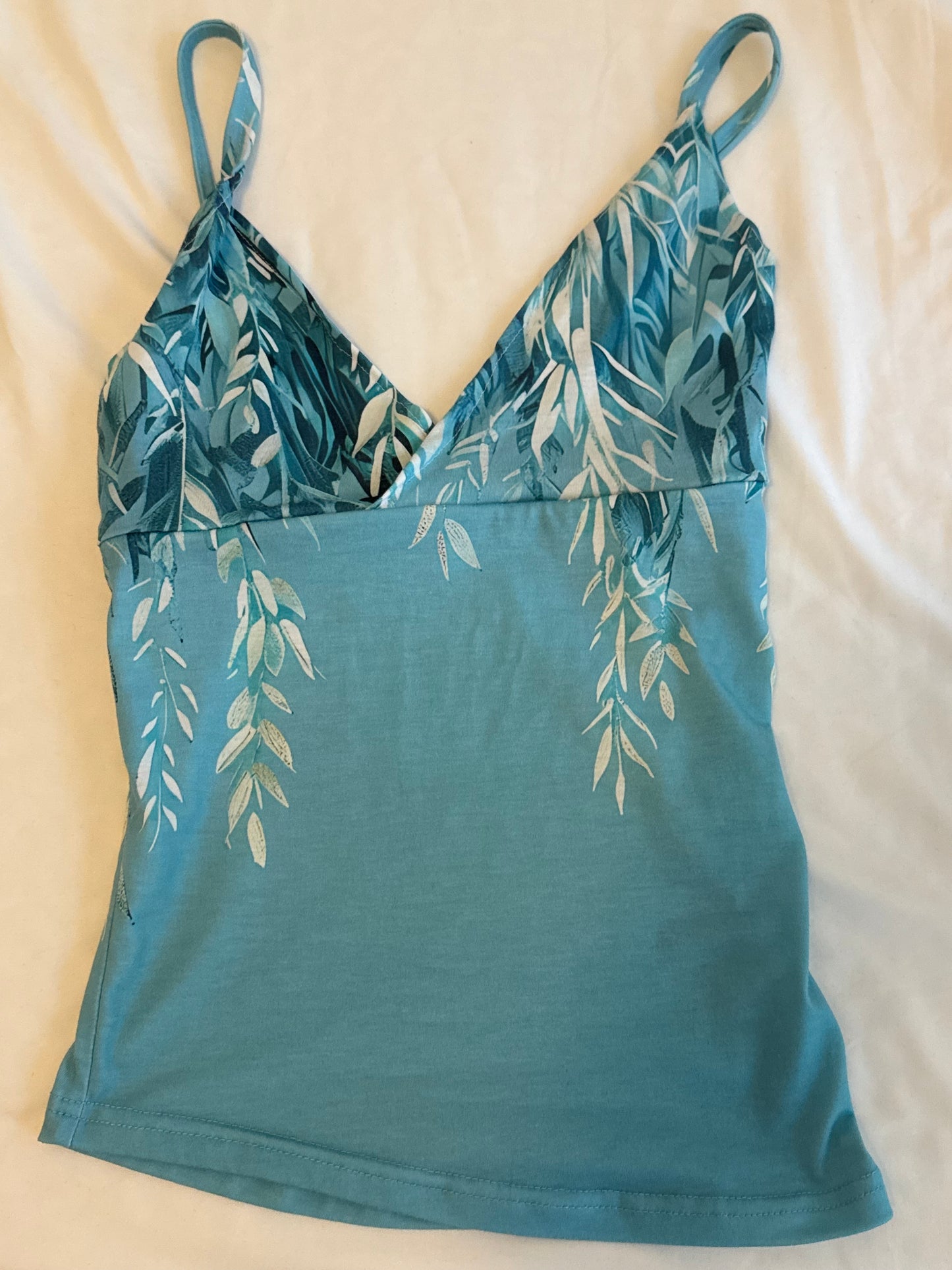 Teal Floral Cami Top