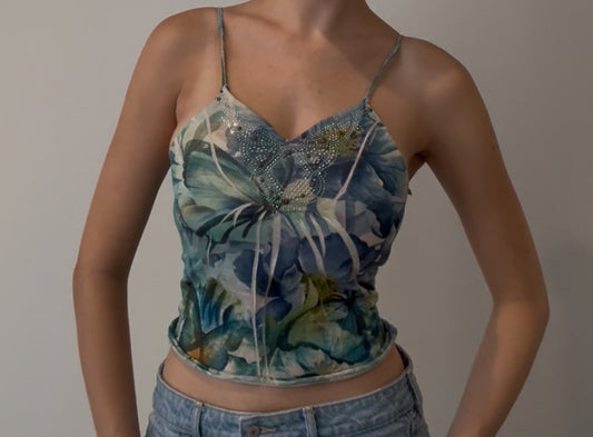 Rhinestone Butterfly Cami