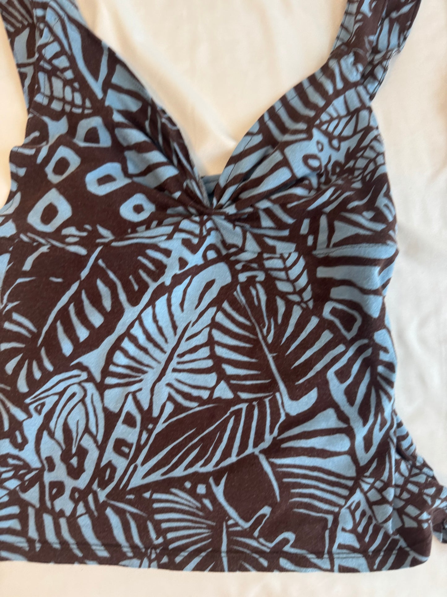 Dark Blue Floral Top