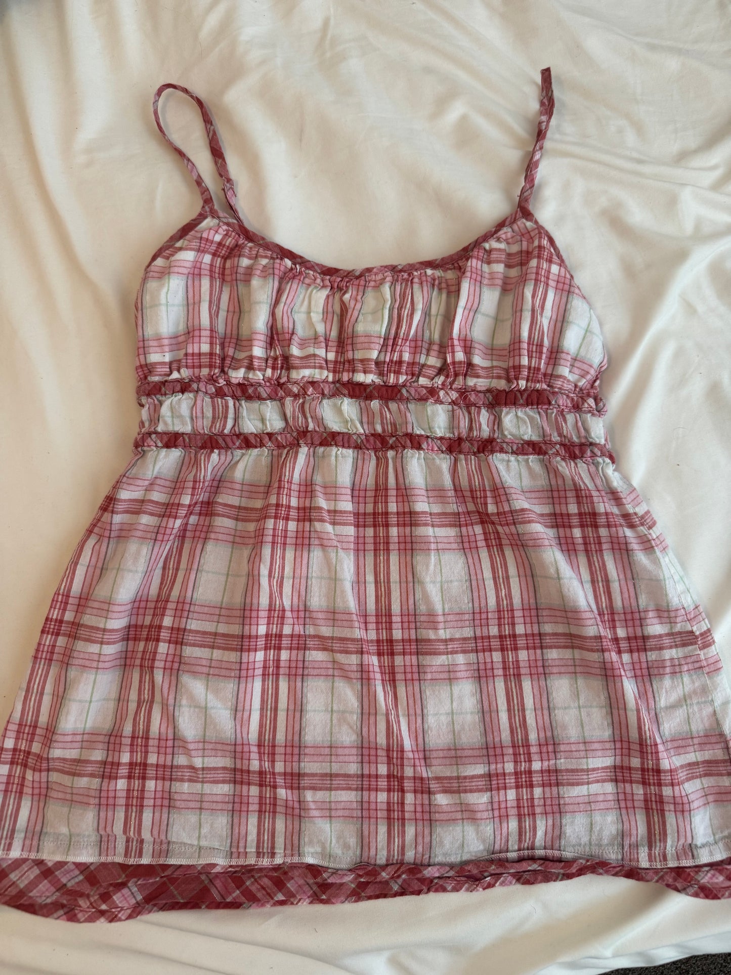 Red and Pink Plaid Cami