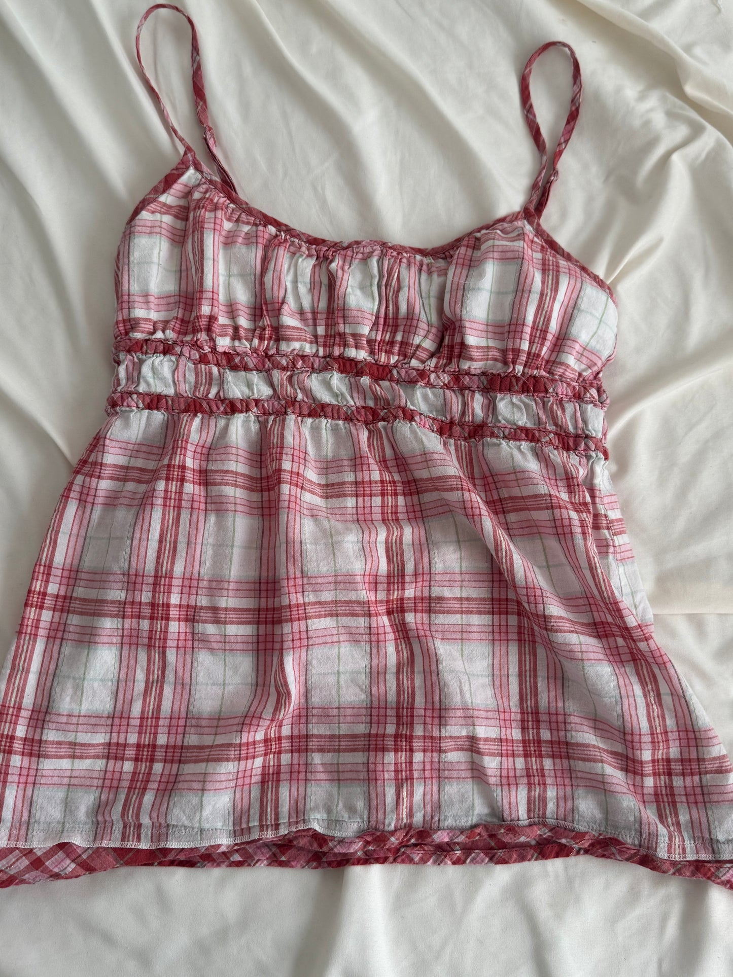 Red and Pink Plaid Cami
