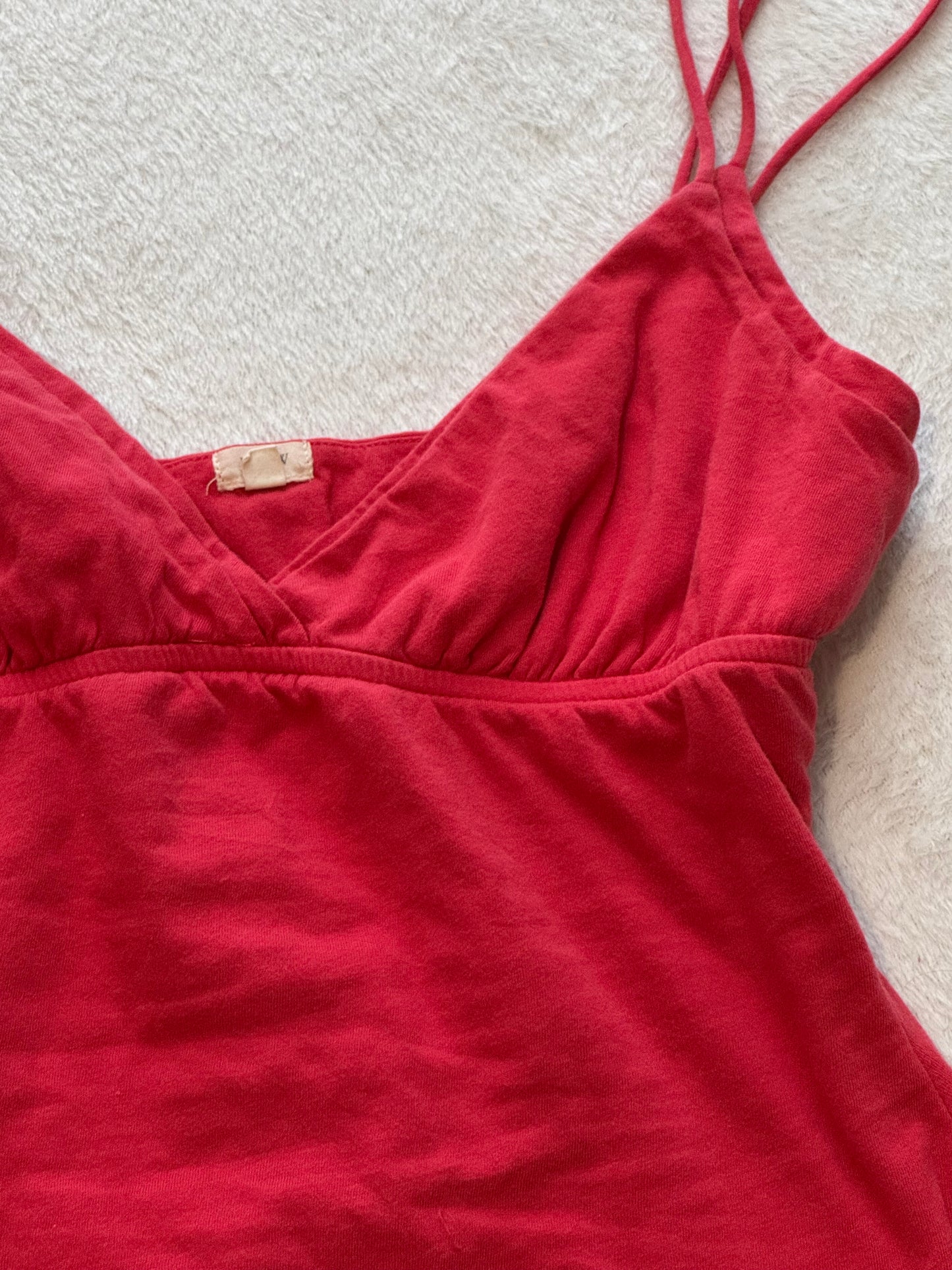 Red V-Neck Cami Top