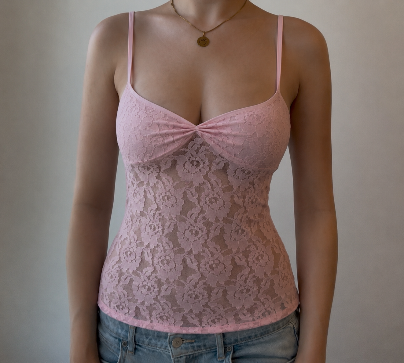 Pink Lace Cami