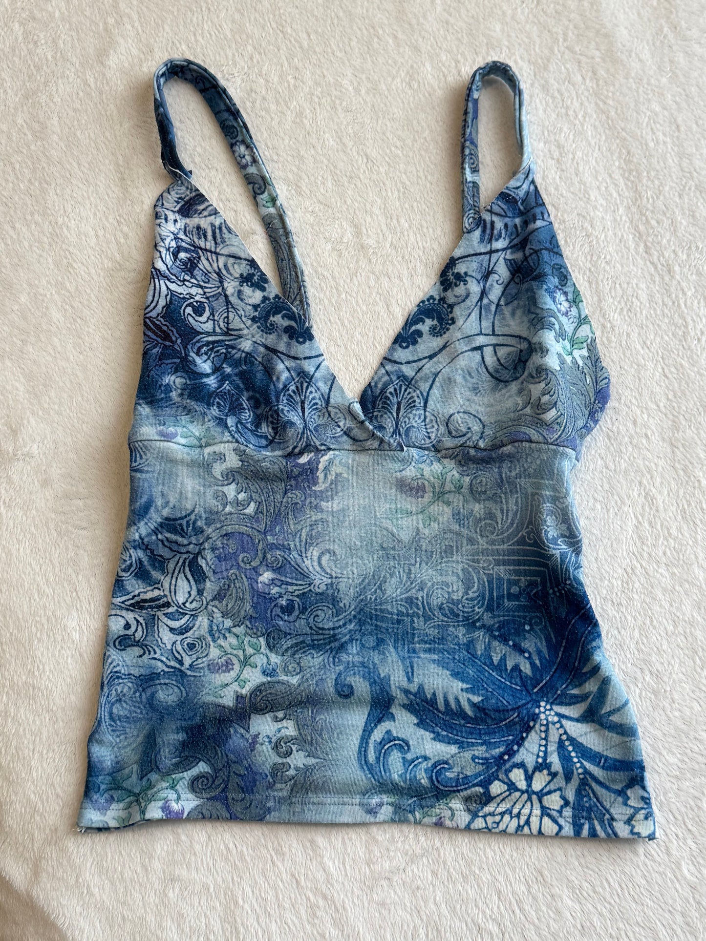 Y2K Blue Cami Top