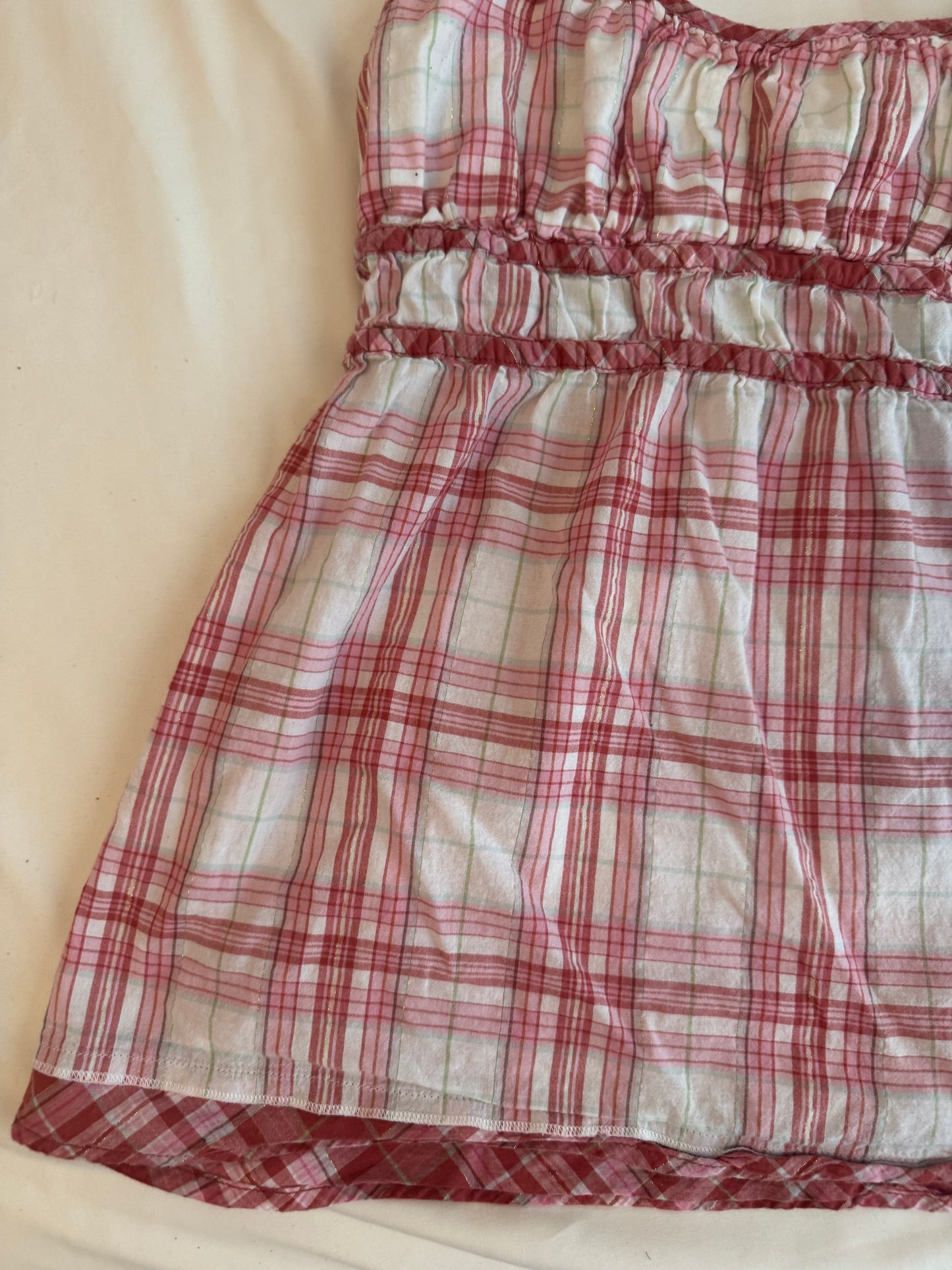 Red and Pink Plaid Cami