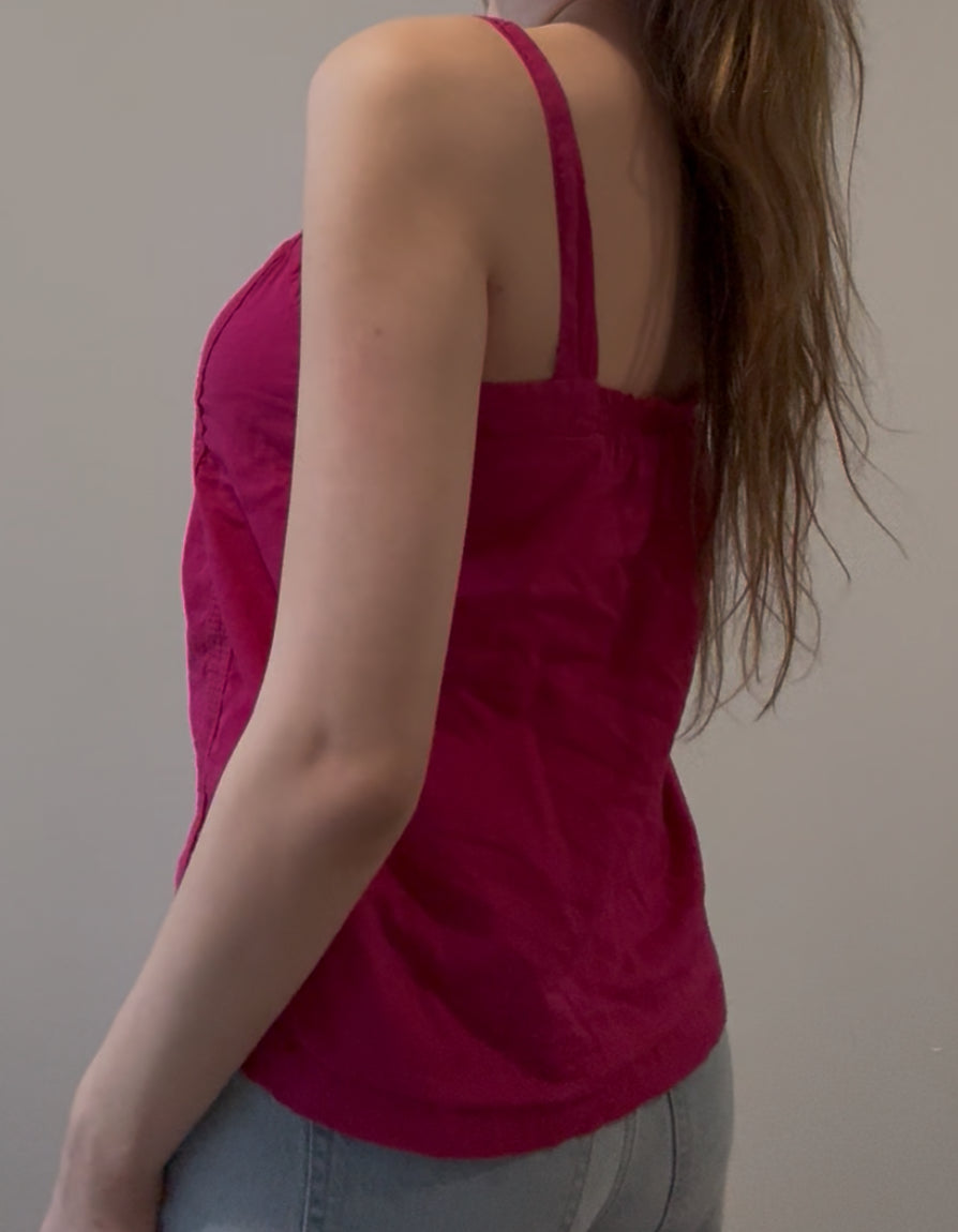 Dark Pink Babydoll Top