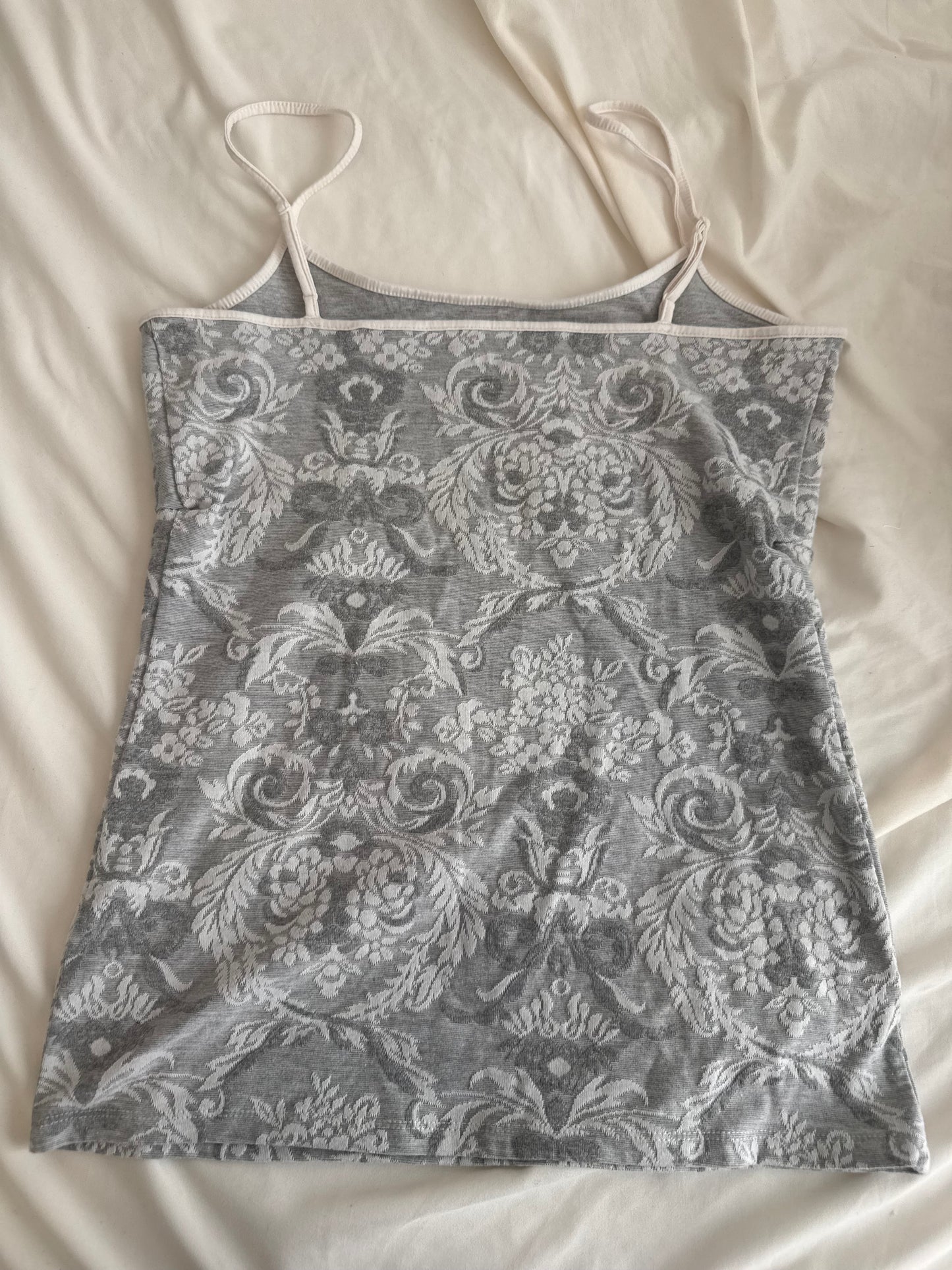 Grey Babydoll Cami with Pretty Design