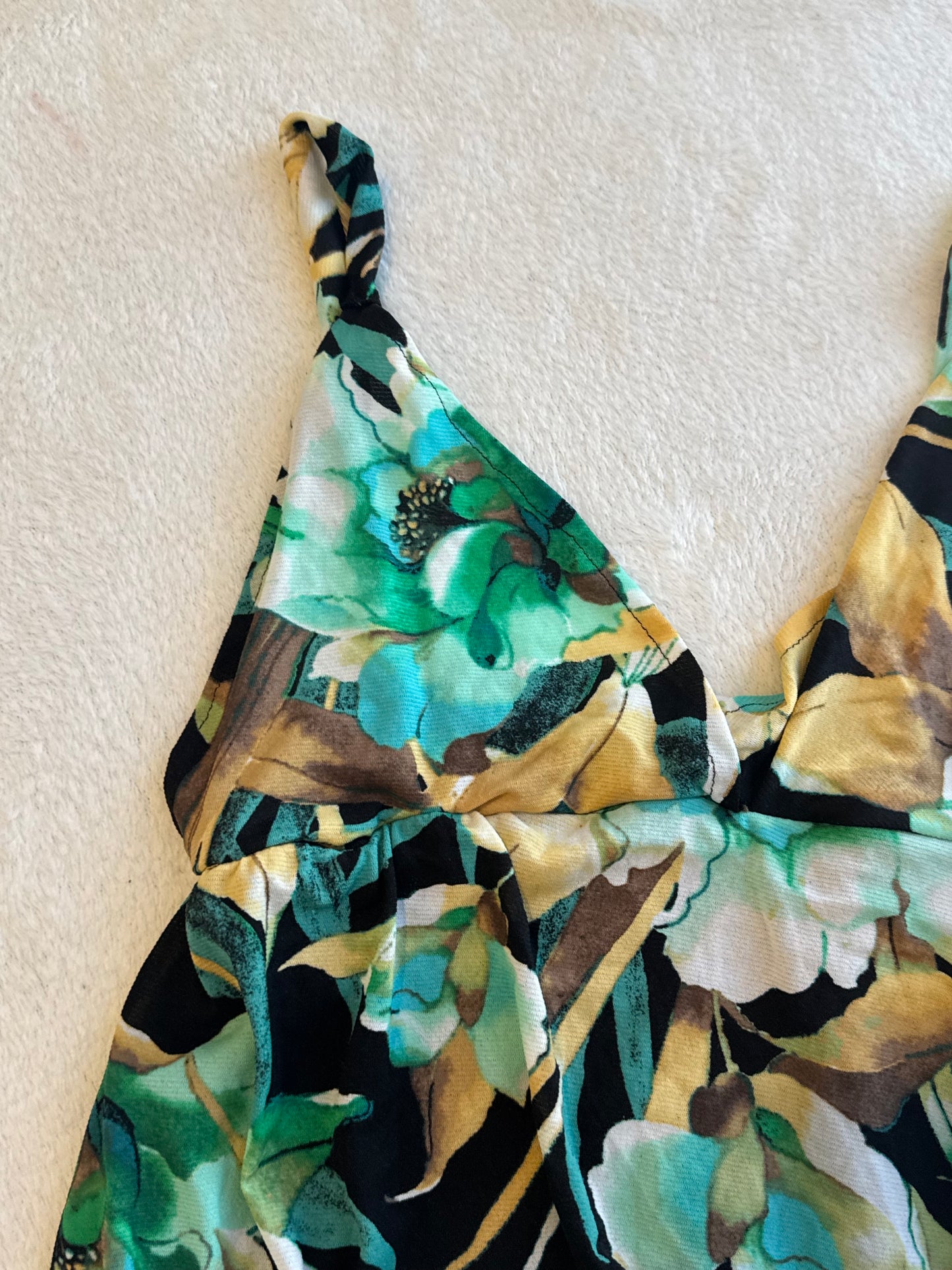 Black Floral Cami Top