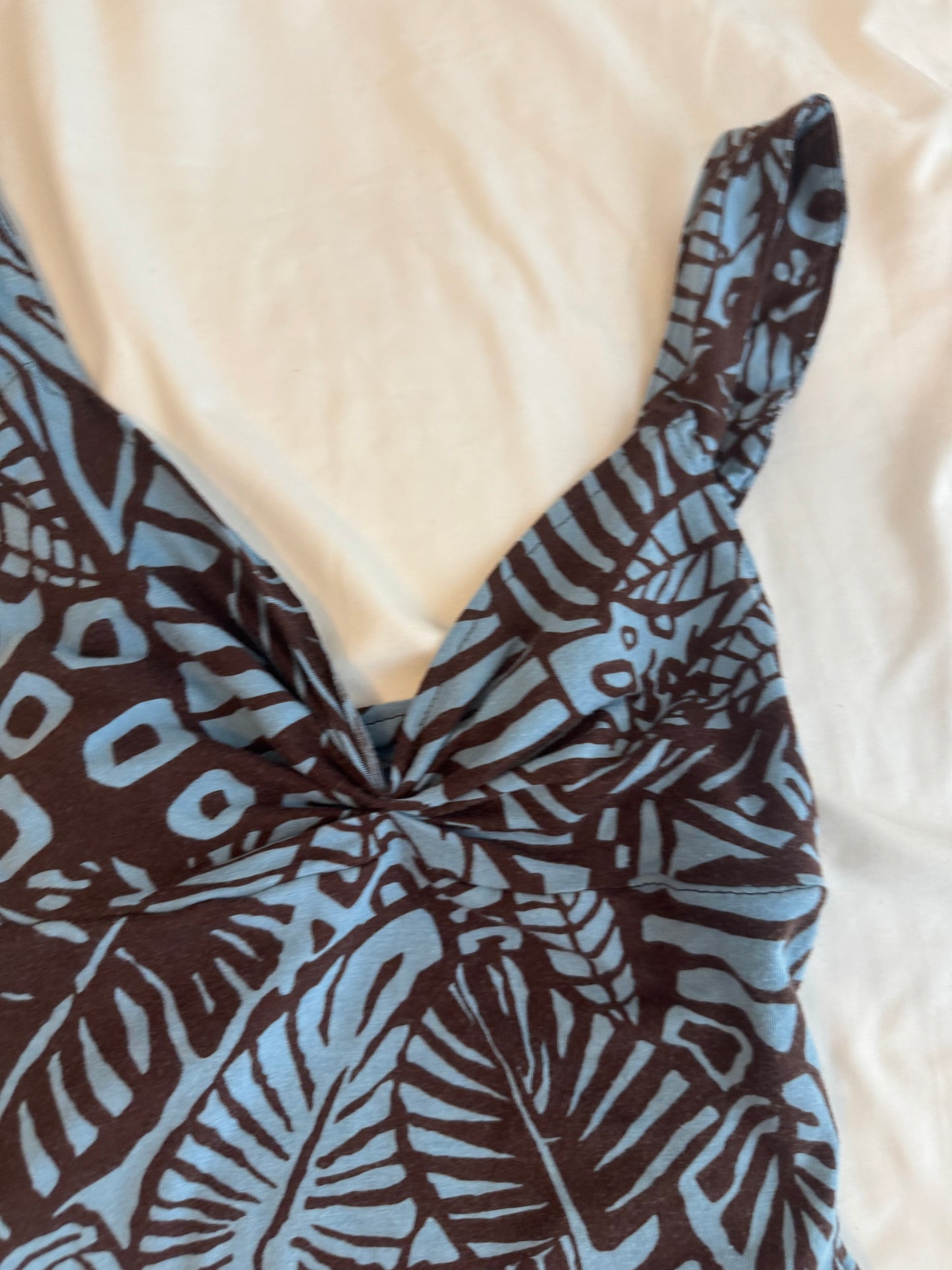 Dark Blue Floral Top