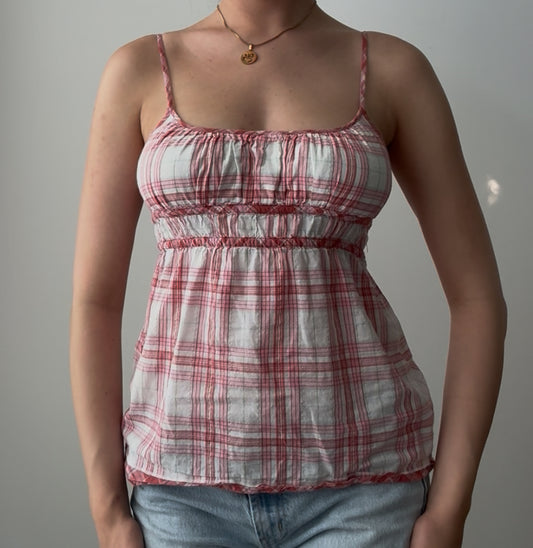 Red and Pink Plaid Cami