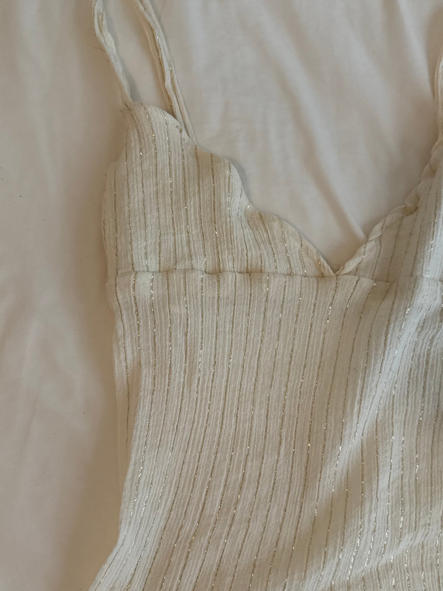 Beige Cami Top with Gold Accents