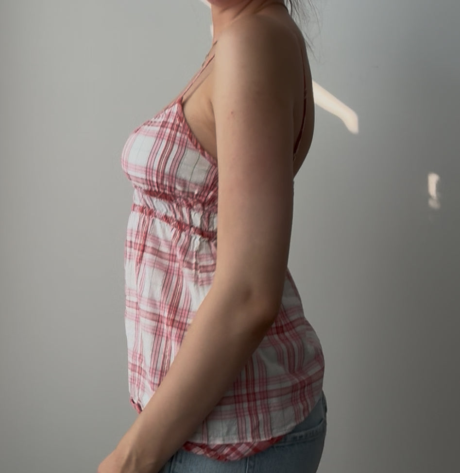 Red and Pink Plaid Cami