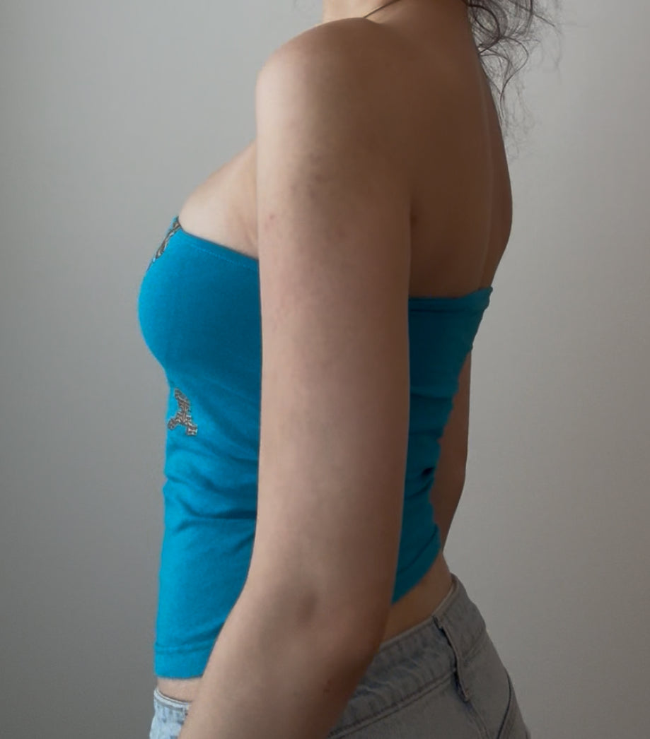 Blue Colombia Tube Top
