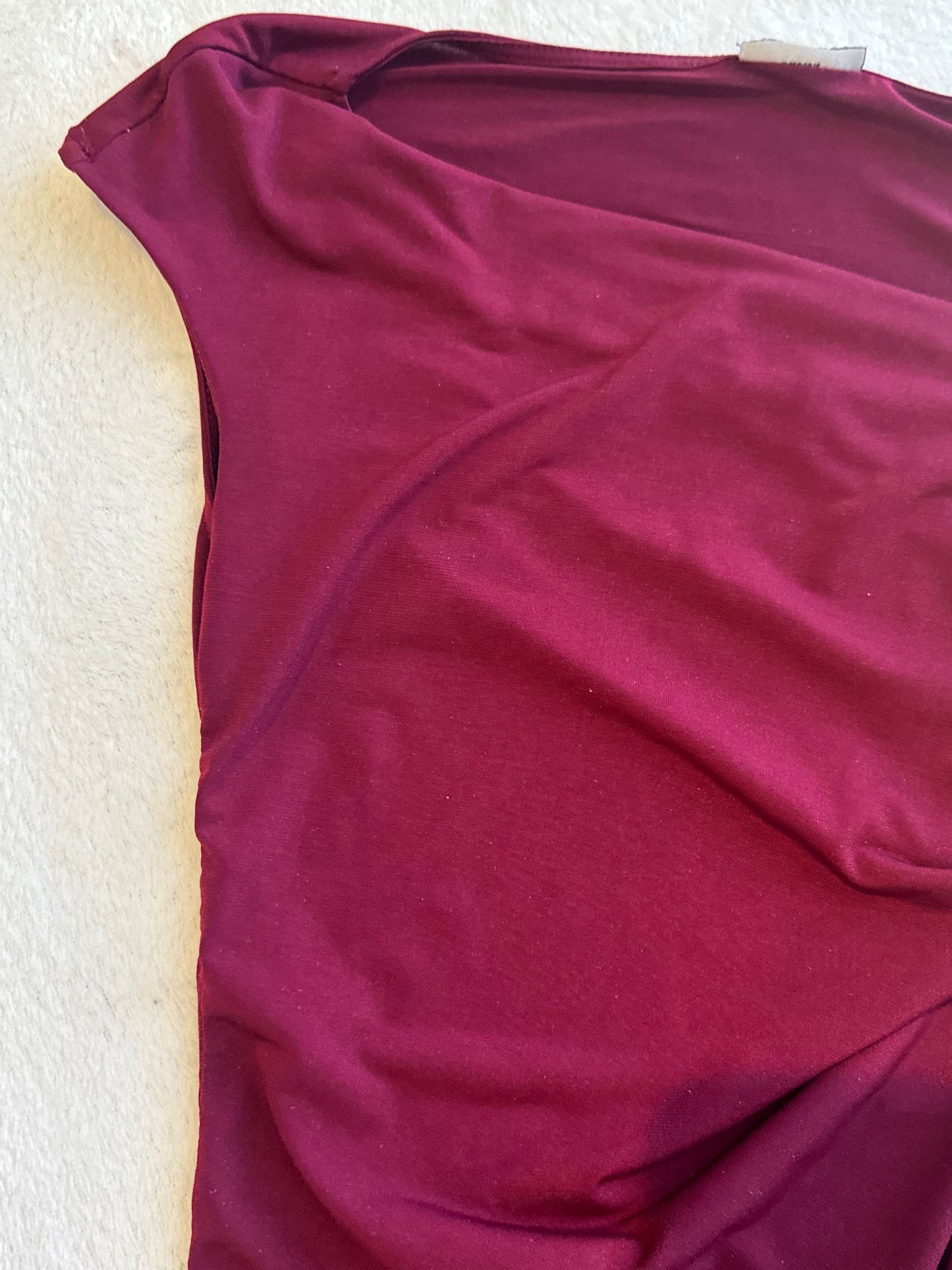 Red Top with Ruching