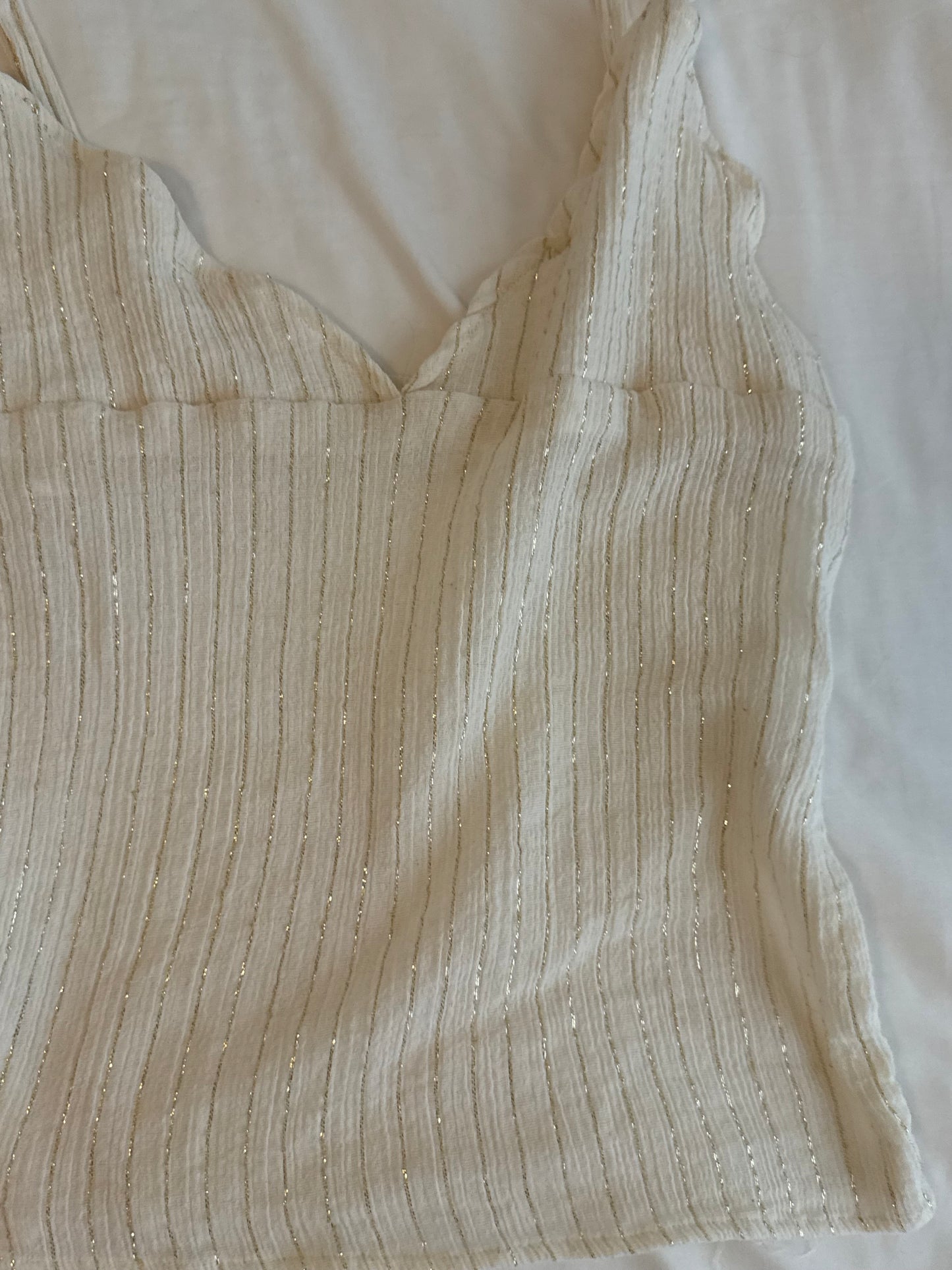 Beige Cami Top with Gold Accents