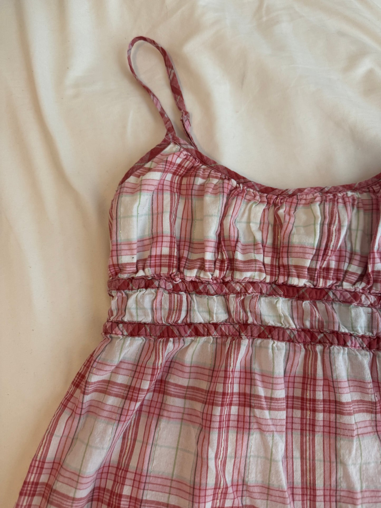 Red and Pink Plaid Cami